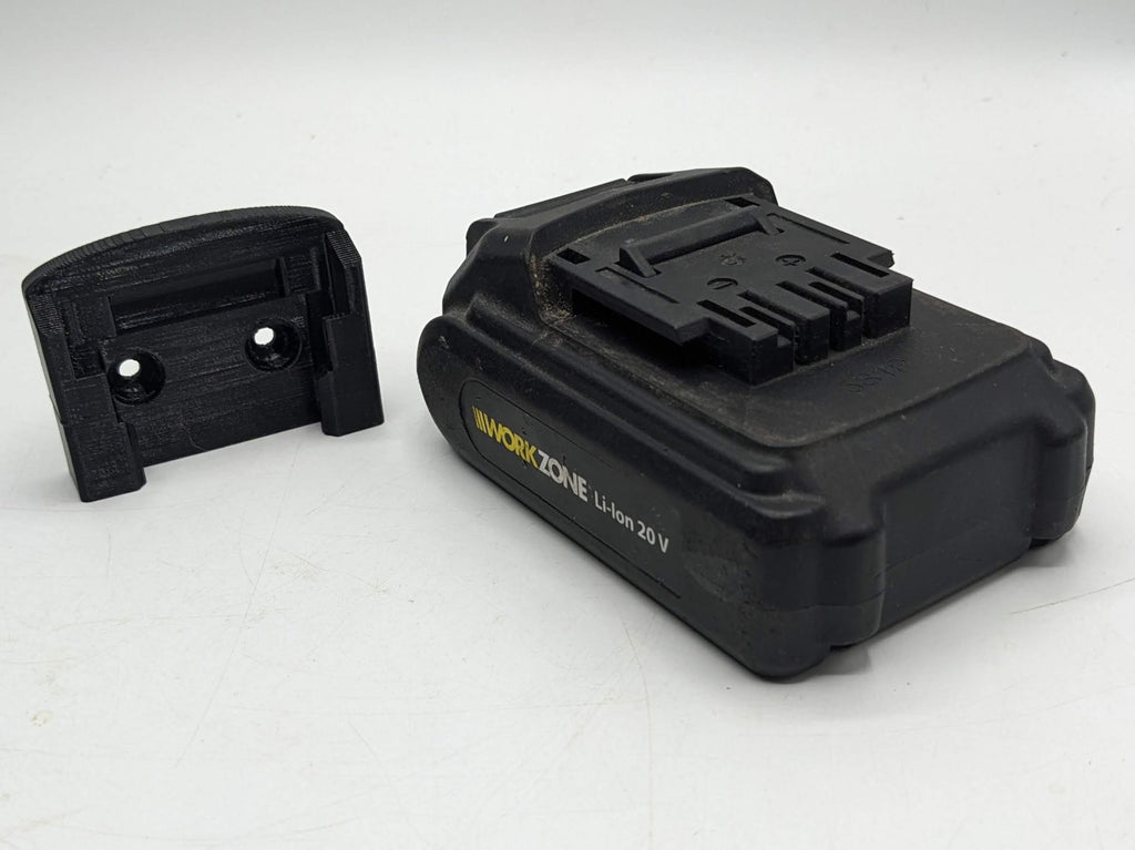 Workzone 20v Battery Wall / Undershelf Mount Holder for the Shed, Van or Workshop.  Price is for one battery holder.