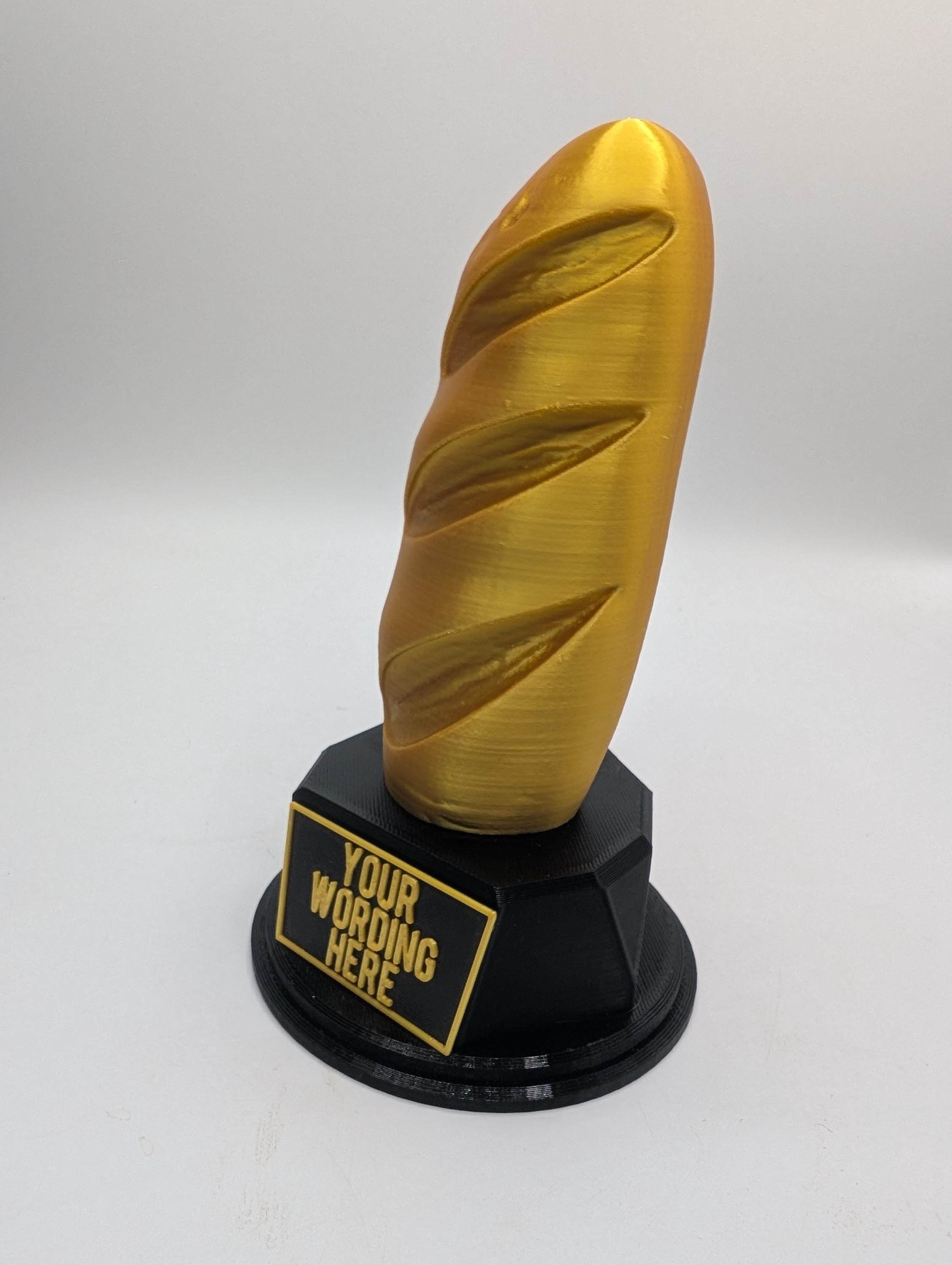 Personalised Loaf of Bread Trophy, Sandwich Award, Custom Trophy, Office Trophy, Funny Trophy, Sandwich Lover Award Gift, Bloomer Loaf Award