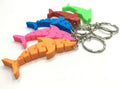 Flexible Dolphin Keyring, Dolphin Shaped Keyring, Articulated Dolphin, Flexible Bendy Dolphin Bag Tag, Sealife Keyring, Under 5 Pound Gift