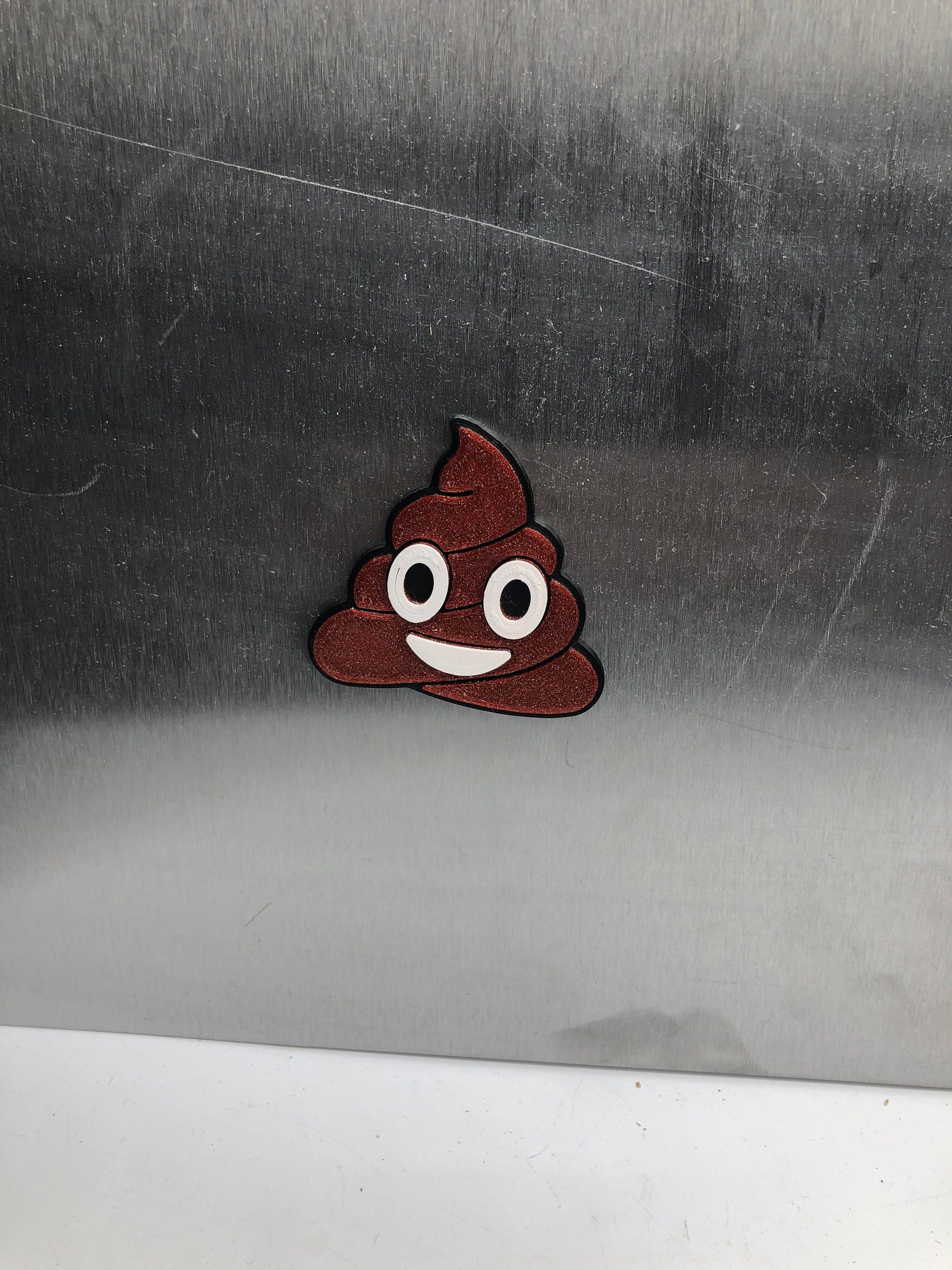 Sparkly Brown Poop Magnet / Smiling Pile Poo Magnet / Poo Shaped Magnet / Poo Shaped Fridge Magnet / Novelty Poo Magnet / Poop Joke Magnet