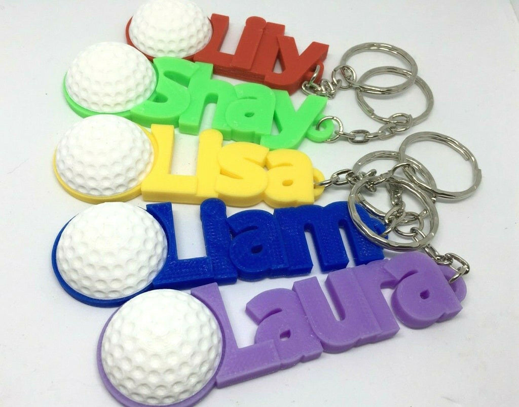 Personalised Golf Keyring, Custom Golf Gift, Golfer Gift Keyring, Golf Bag Keyring Name, Golfing Gift, Gift for Golf Lover, Under 5 Pounds