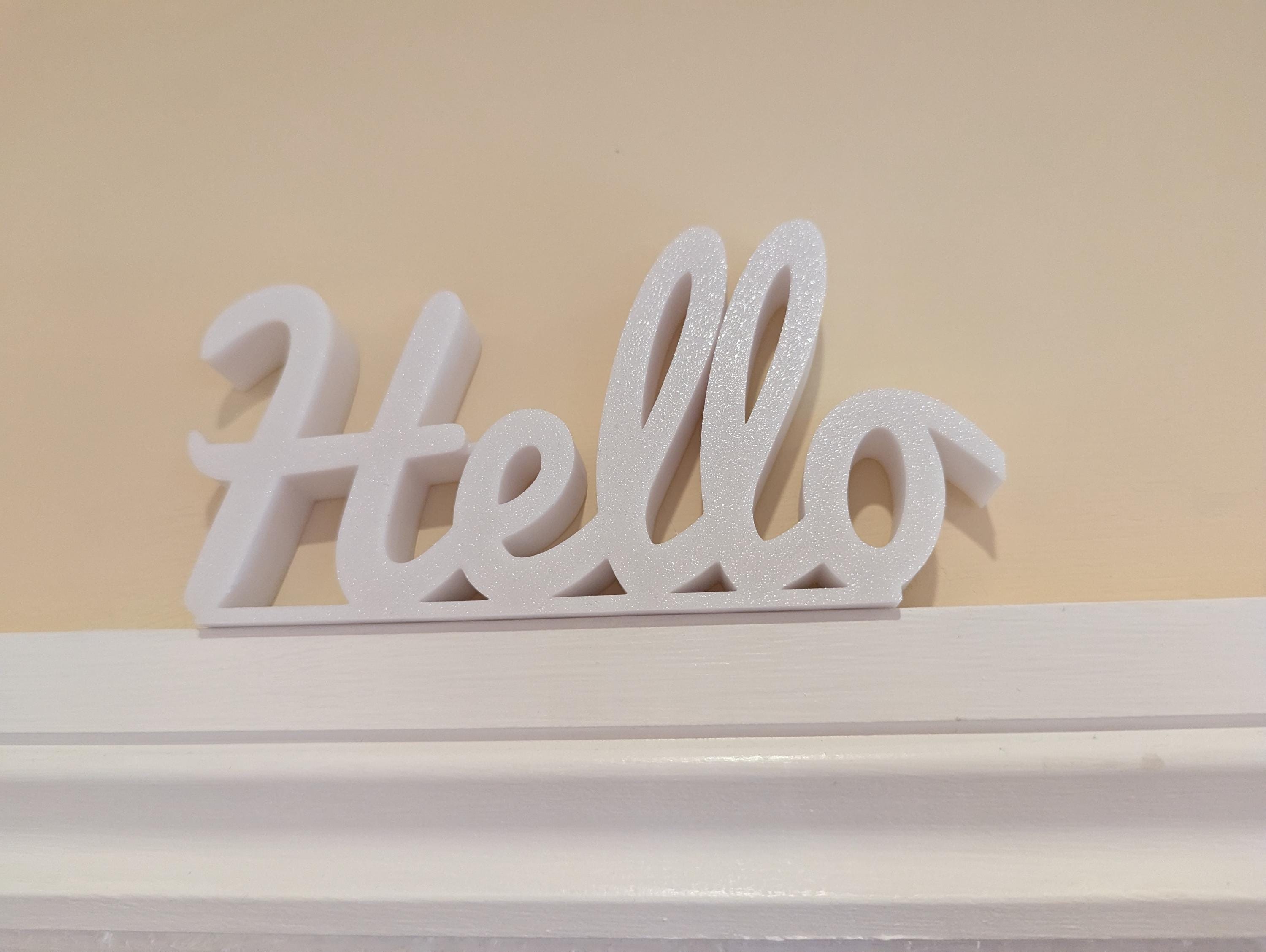 Hello Door Sign, Welcome Door Sign, Home Decor Sign, Hallway Door Sign, Custom Door Sign, Door Topper, Hello Home Sign, Lounge Door Sign