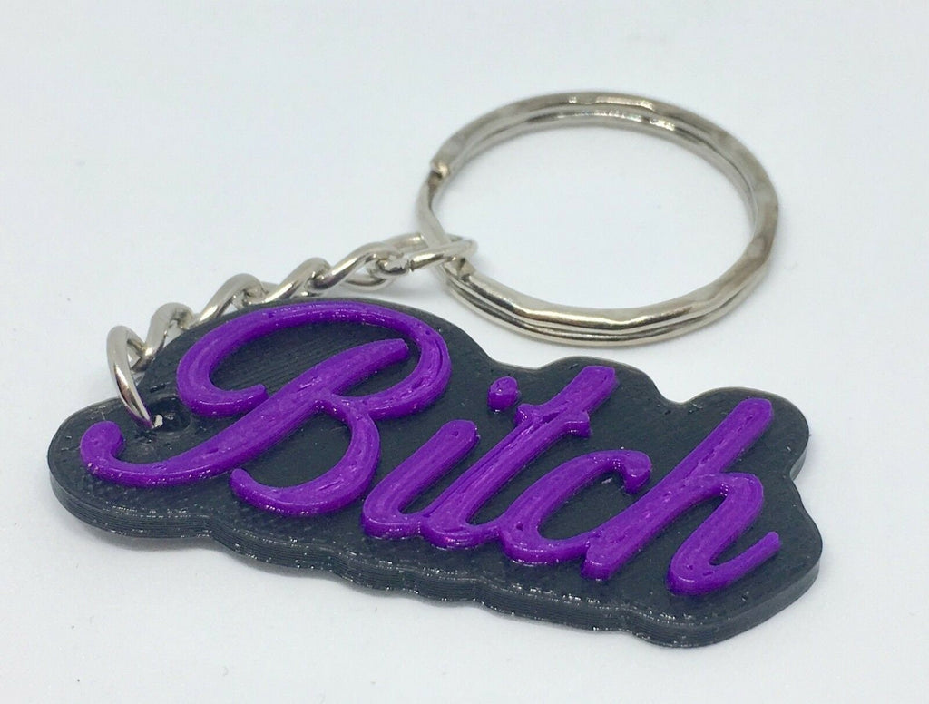 Bitch Keyring / Swear Words / Funny Joke Gift / Hen Party Bag Filler / Novelty Bitch Keyring / Bitch Keychain / Bitch Bag Tag / Friend Gift