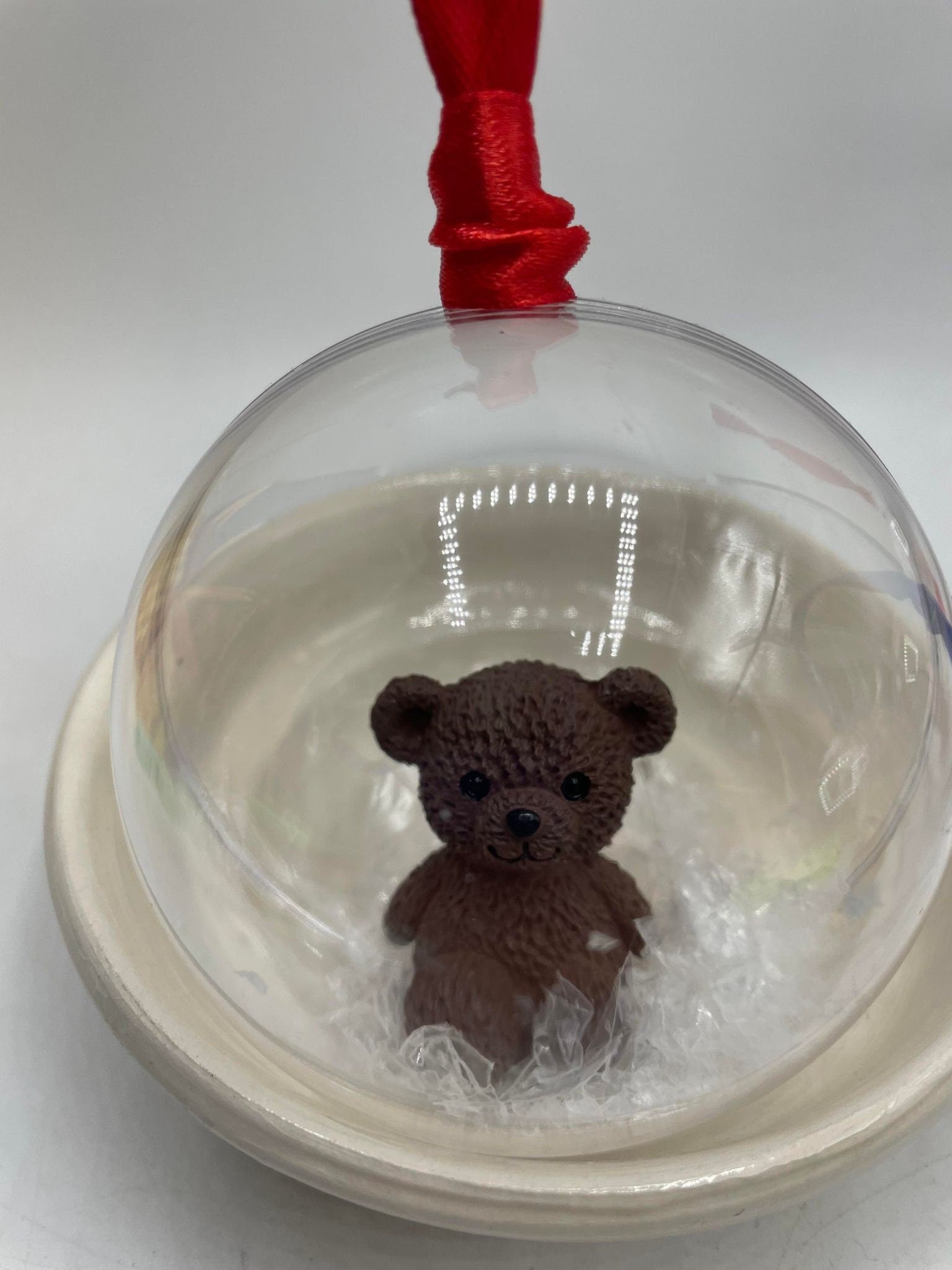 Personalised Bear Christmas Bauble / Memorial Bauble / Tree Personalised Decoration / Baby First Christmas Ornament Gift / Personalised Gift