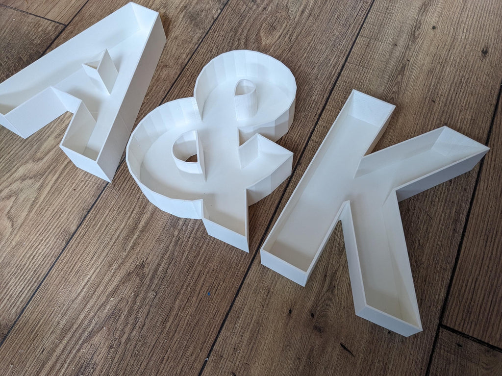 Wedding Large Letters (8.5") for Sweet filling / Wedding Cake Alternative / Wedding Table Decoration / Wedding Sweet Stand / Wedding Floral
