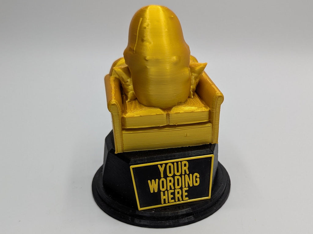 Personalised Couch Potato Trophy, Potato Trophy, Fun Office Award, Couch Potato Award,  Custom Trophy Gift, Couch Potato Gift, Potato Award