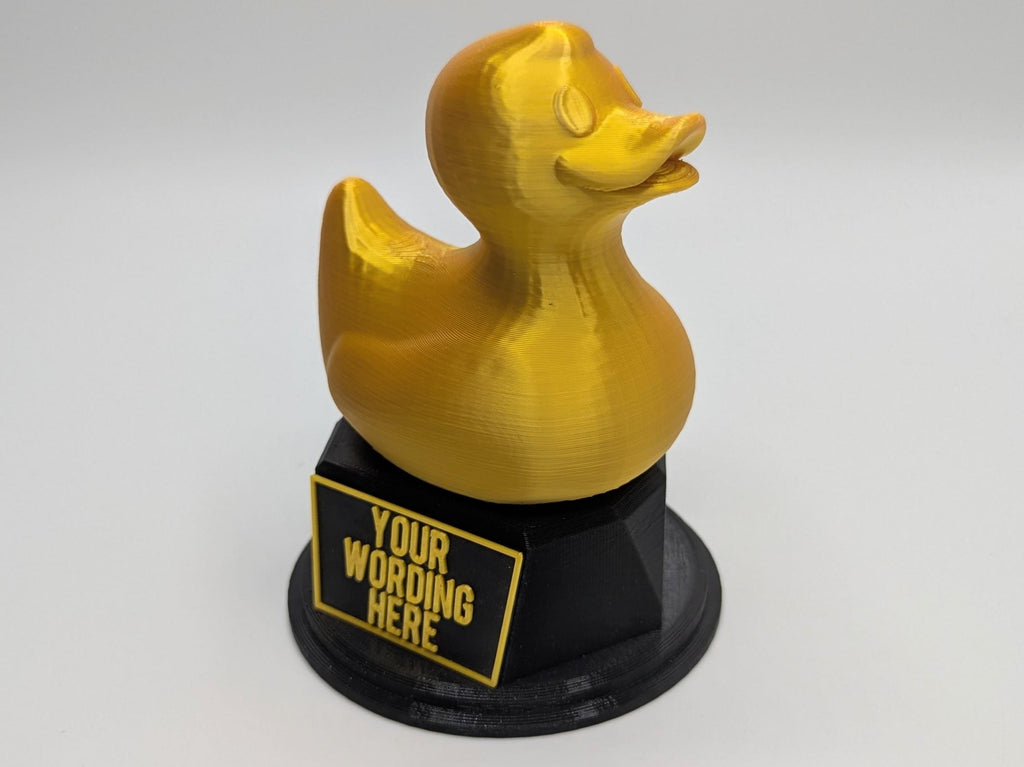 Personalised Rubber Ducky Trophy, Rubber Duck Fun Trophy, Rubber Duck Lover Gift, Rubber Duck Award, Duck Trophy, Custom Duck Lover Gift