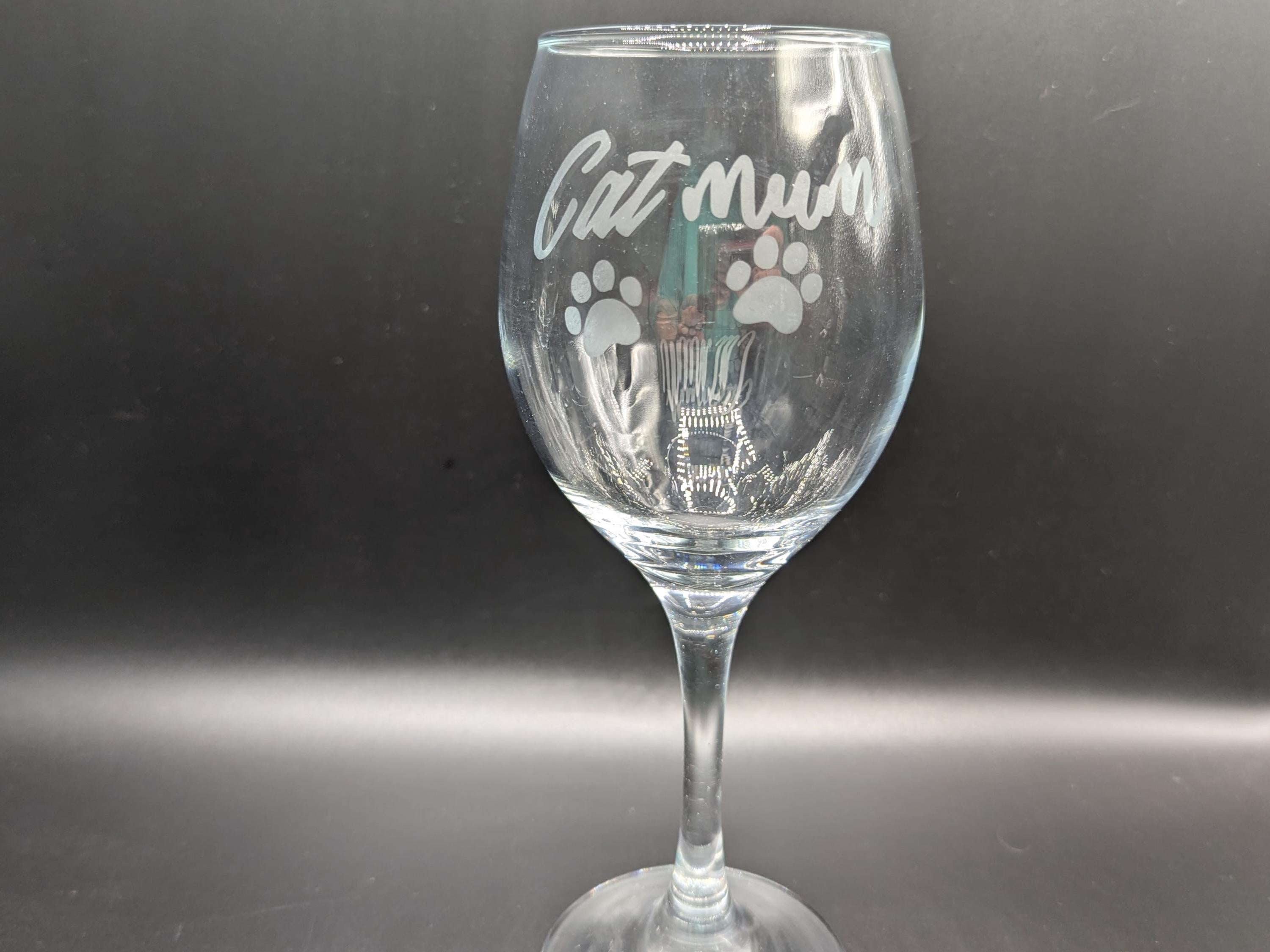 Etched Cat Mum Glass, Cat Mum Gin/Wine/Latte/Prosecco Glass, Mother's Day Gift, Mum  Cat Gift, Cat Mam Glass, Christmas Gift, Cat Mom Glass