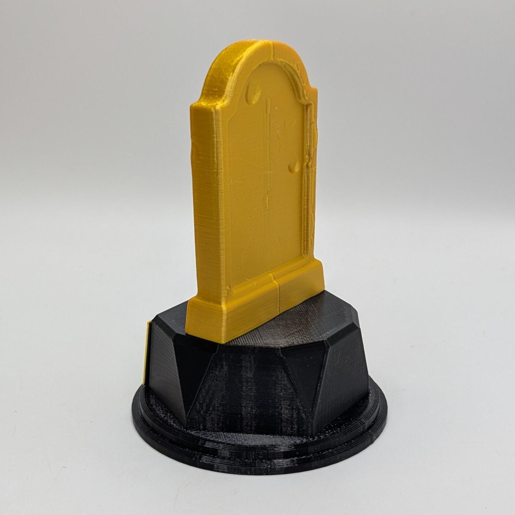 Personalised Headstone Trophy, Custom Trophy Gift, Halloween Lover Trophy, RIP Trophy Award, Headstone Shaped Award, Headstone Joke Award