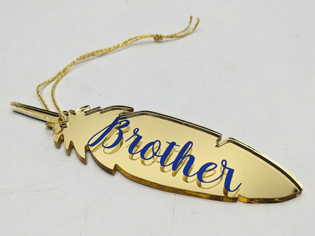 Personalised Feather / Feather Memorial Christmas / Personalised Feather Gift / Tree Personalised Decoration / Feather Personalised Gift