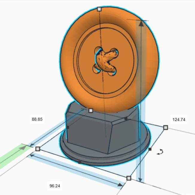 Personalised Clothes Button Trophy, Sewing Award, Custom Trophy, Sewing Lover, Button Award Gift, Button Trophy Gift, Button, Office Trophy