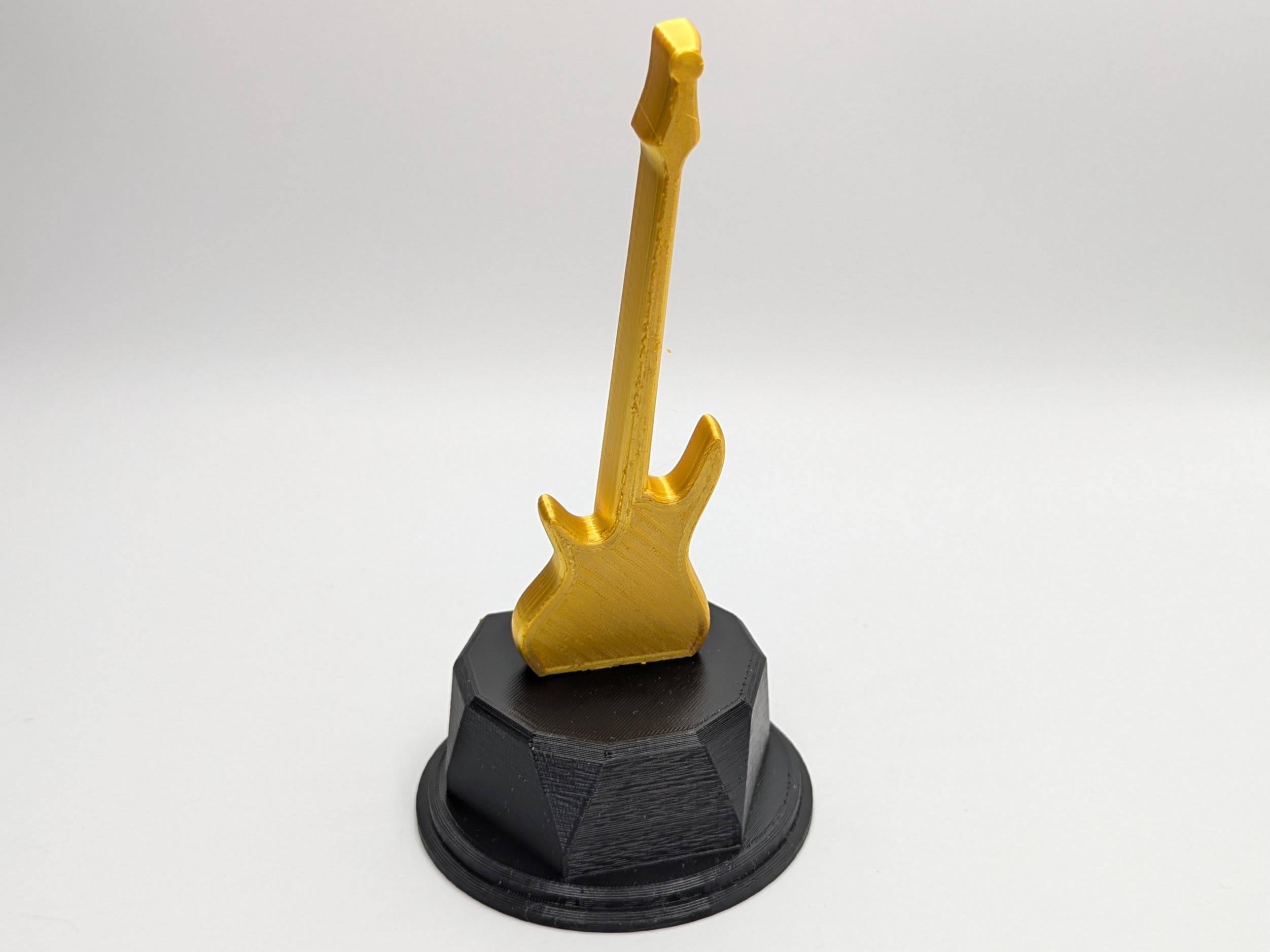 Personalised Bass Guitar Trophy, Guitar Trophy, Guitarist Award, Music Teacher Award,  Custom Trophy Gift, Guitar Player Gift, Guitarist