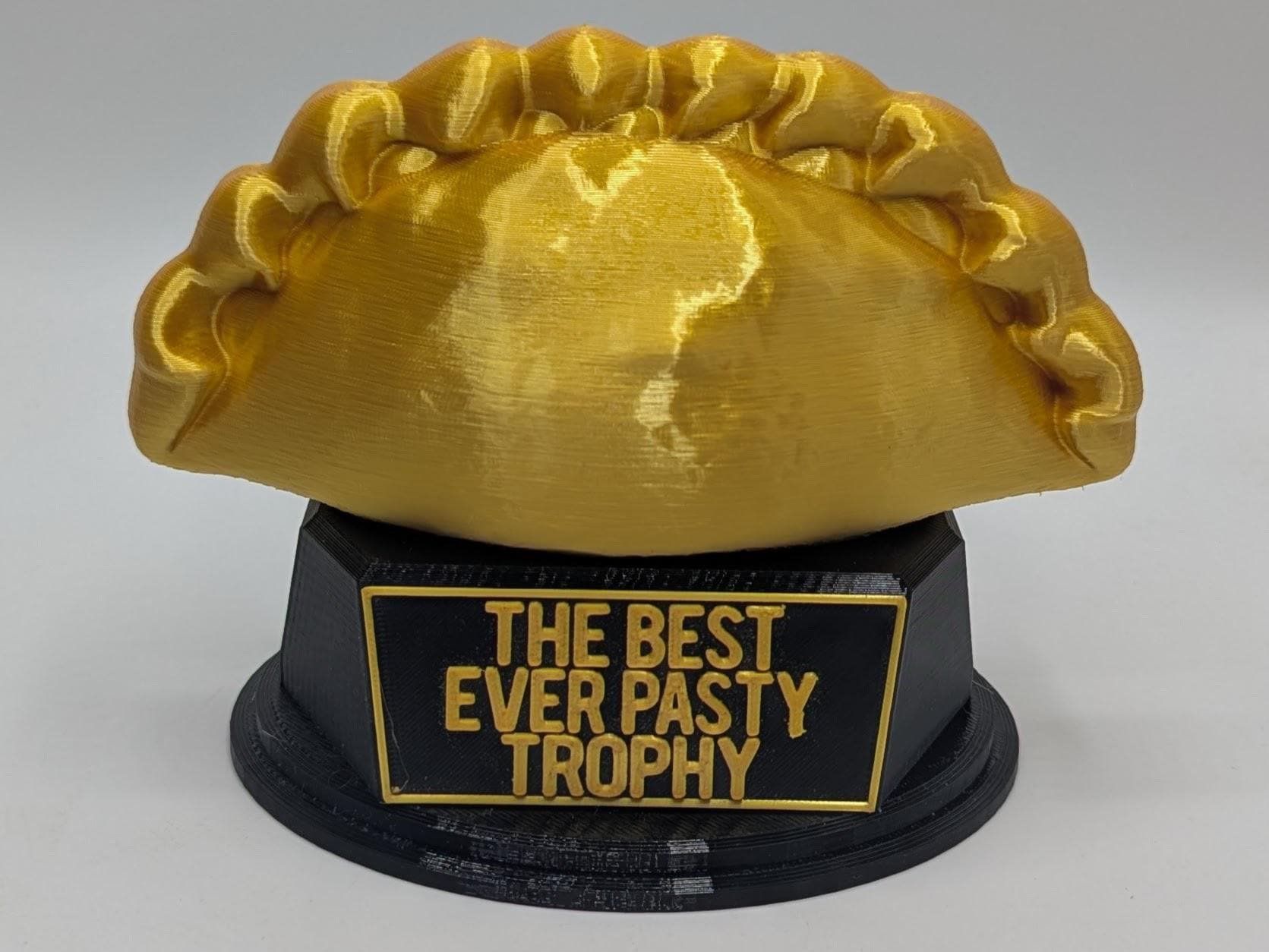 Cornish Pasty Trophy, Cornish Pasty Award, Custom Trophy Gift, Pasty Lover Gift, Office Trophy Gift, Cornish Pasty Lover Best Employee Award