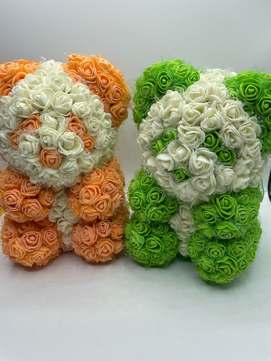 Personalized Rose Teddy Bear, Handmade Birthday Gift