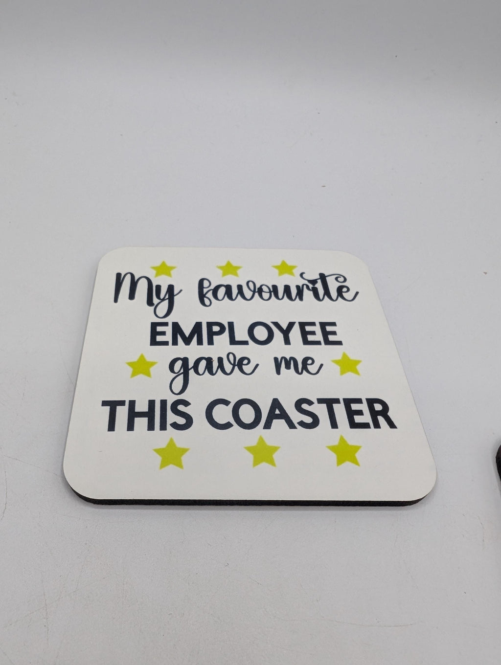 Favourite Employee Coaster, Gift for Office Manager, Secret Santa Gift, Drink Mat, Fun Gift for Manager, Present for Boss, Work Drink Gift