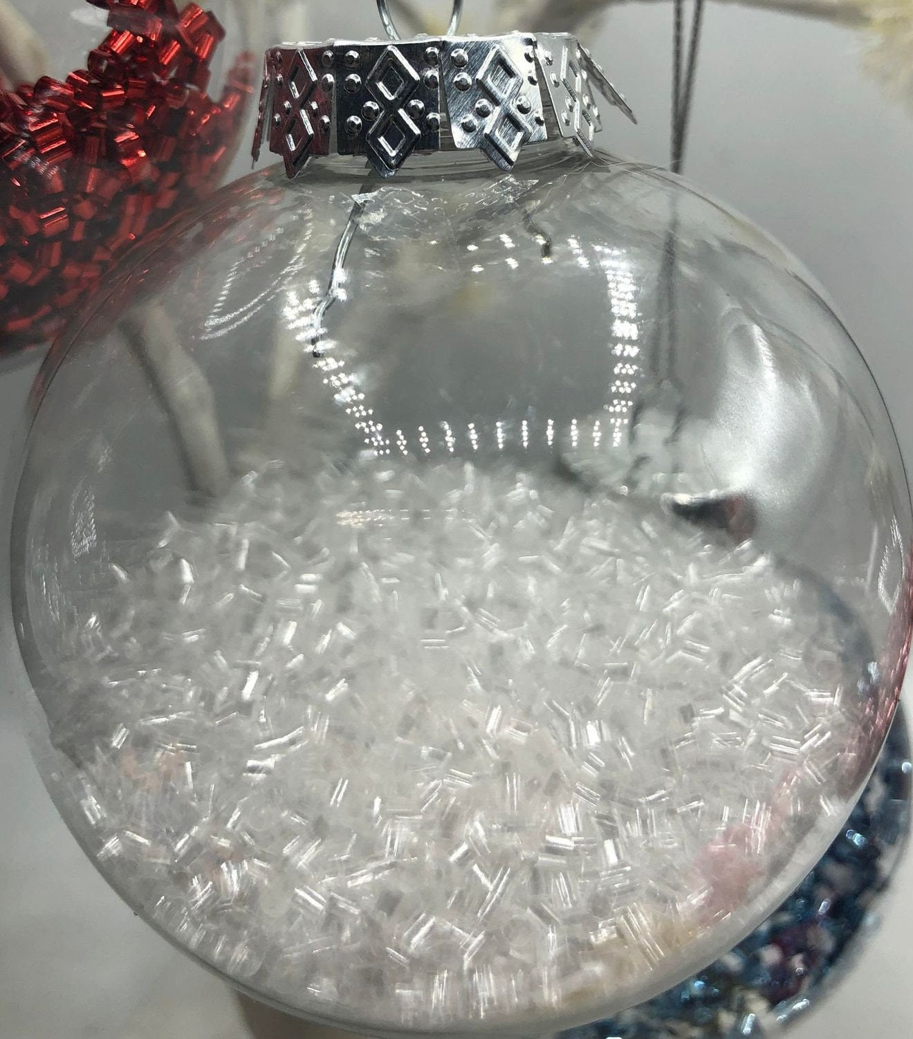 Personalised Glitter Christmas Bauble / Initial Bauble / Memorial Bauble / Tree Personalised Decoration / Personalised Christmas Ornament