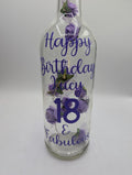 Personalised Light up Bottle, Milestone Birthday, 18th Birthday, 21st Birthday, 30th Birthday, 40th Birthday, 50th Birthday, Gift for Her