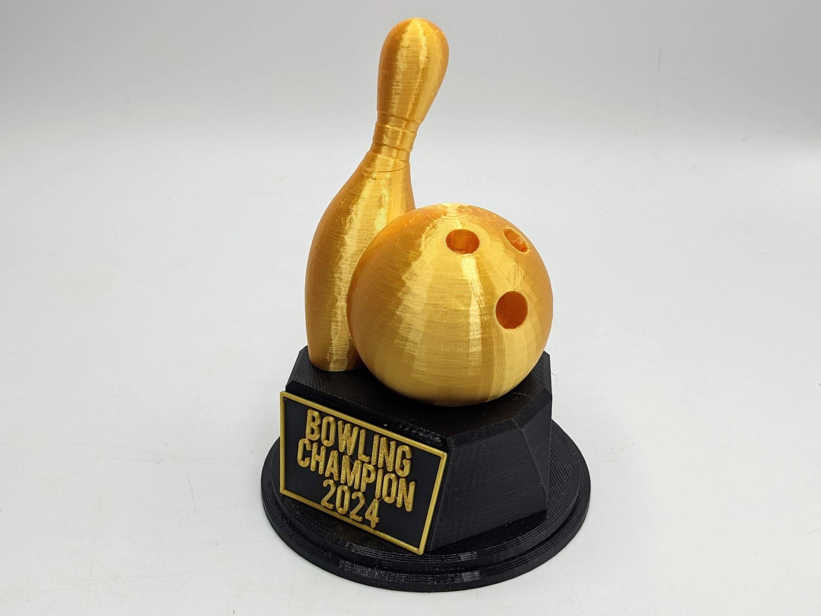 Personalised Bowling Trophy, Bowling Team Trophy, Secret Santa Bowling, Bowling Gift, Personalised Bowling Pin, Bowling Award, Best Bowler