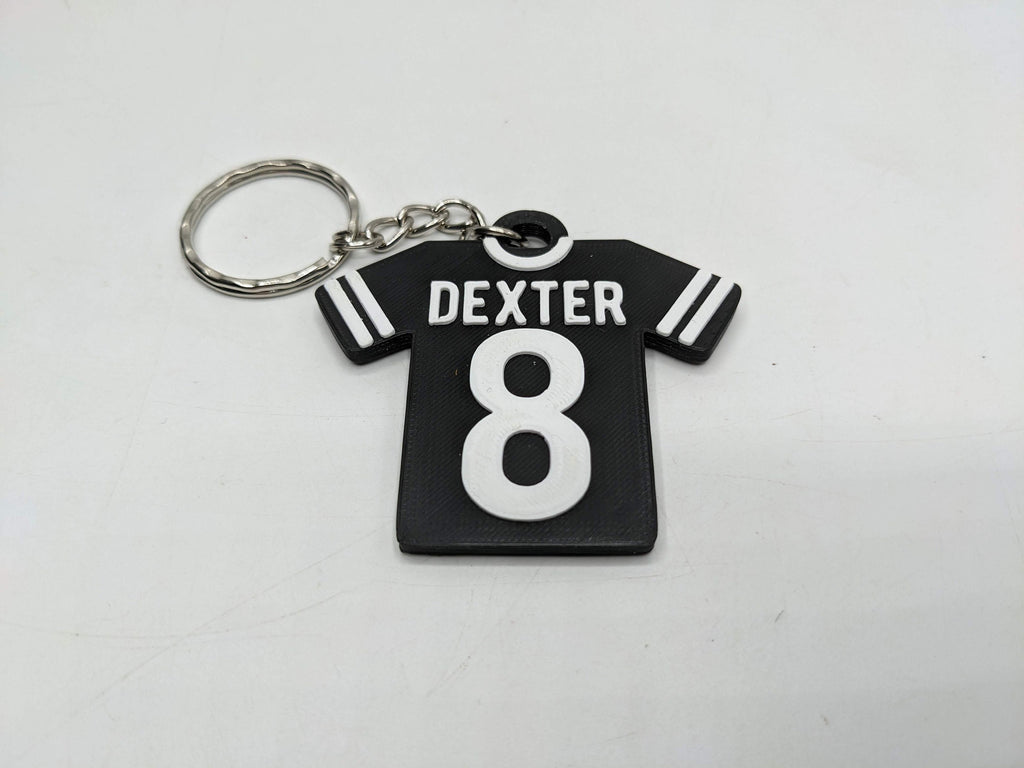 Personalised Football Shirt Keyring / Soccer Keyring / Football Party Bag Filler / Football Team Bag Tags / Football Gift / Football Favour