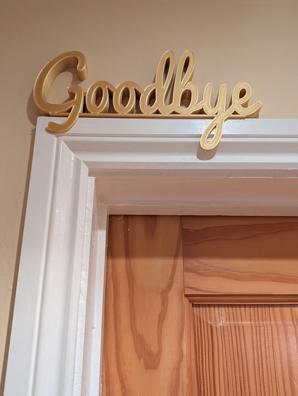 Goodbye Door Sign, Exit Door Sign, Door Topper, Custom Door Sign, Goodbye Wall Sign, Above Door Sign, Quirky Door Sign, Leave Sign, Shelf