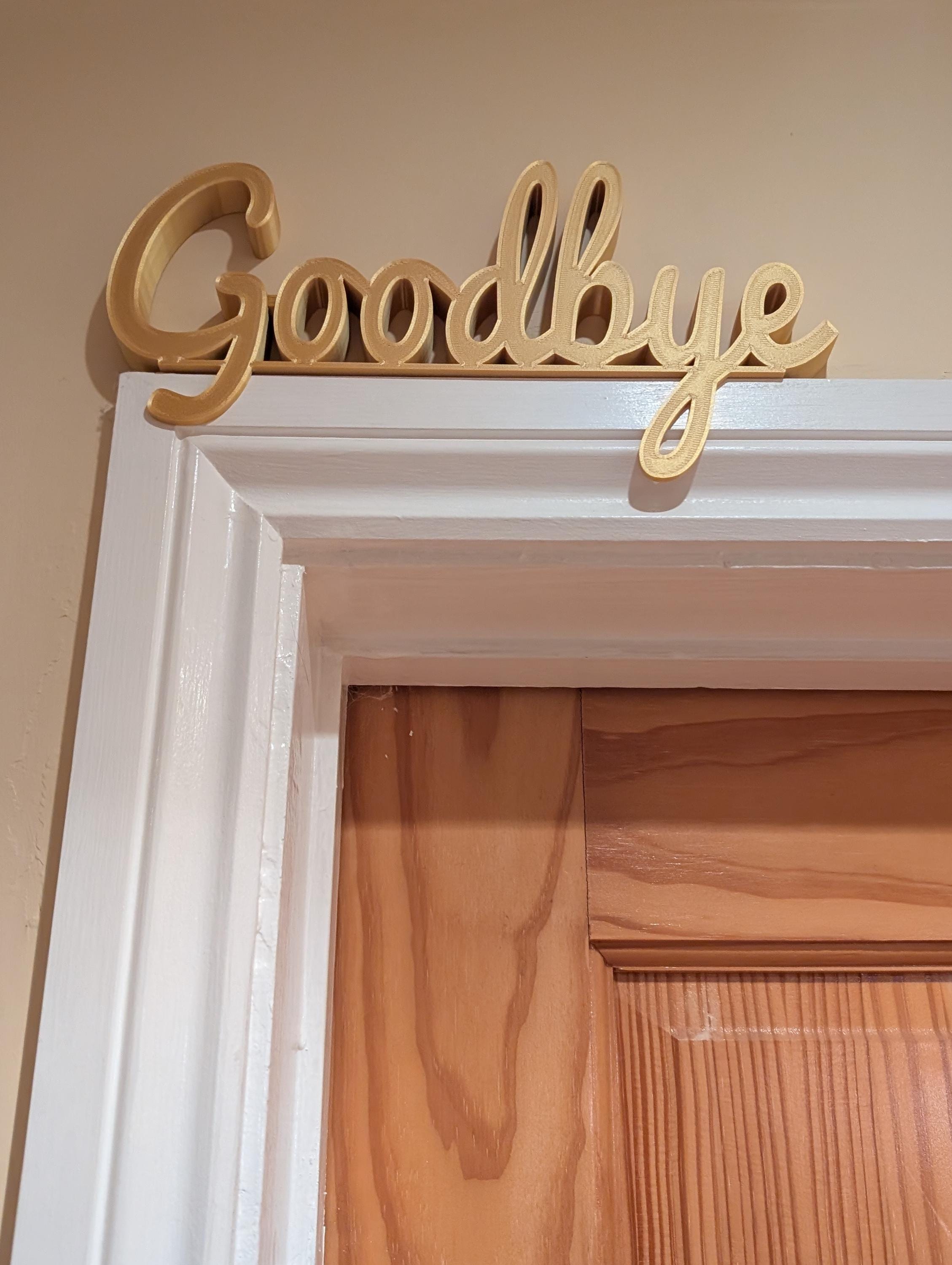 Goodbye Door Sign, Exit Door Sign, Door Topper, Custom Door Sign, Goodbye Wall Sign, Above Door Sign, Quirky Door Sign, Leave Sign, Shelf