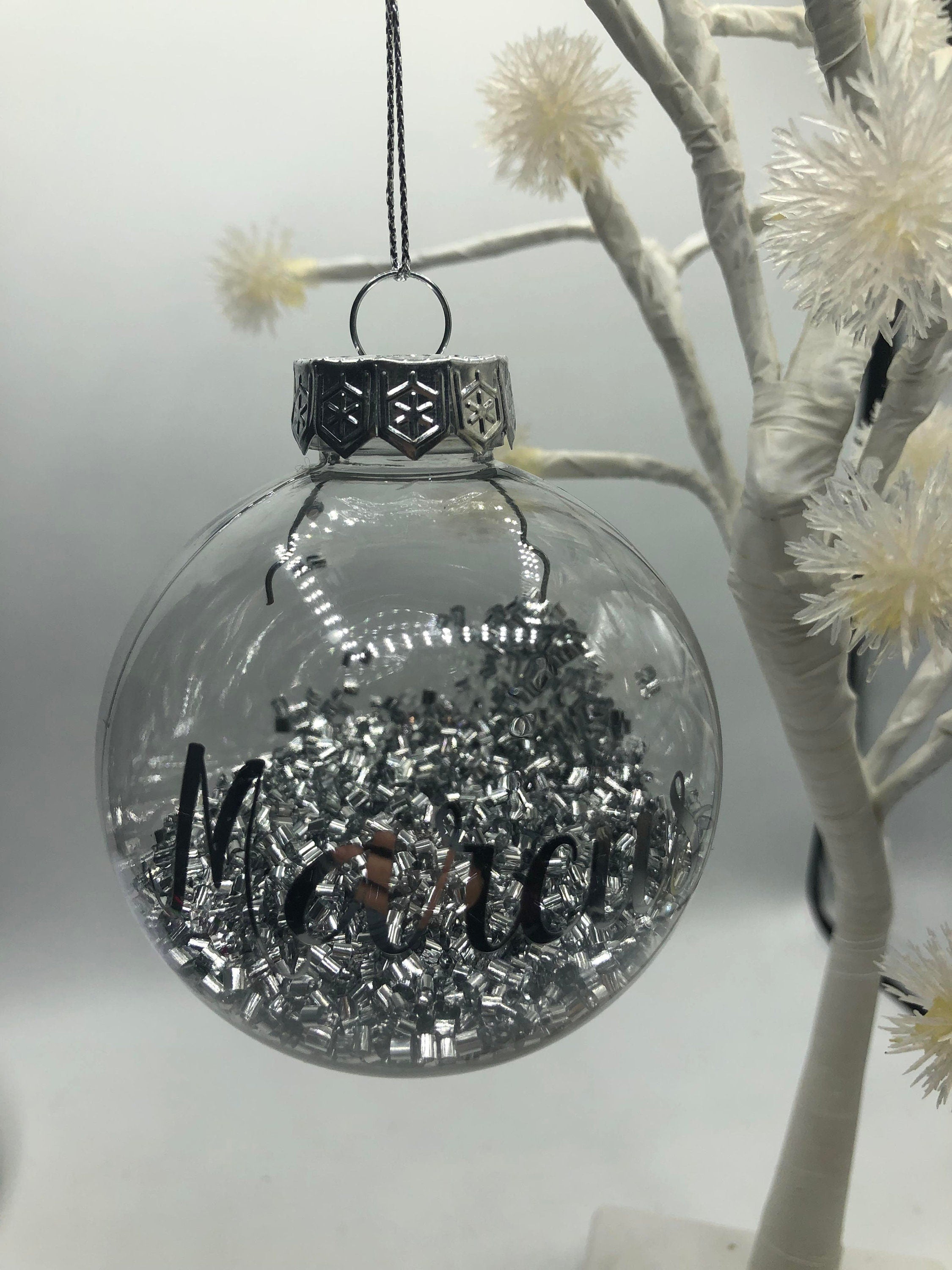 Personalised Christmas Bauble, First Christmas, Custom Bauble, Memorial Bauble, Tree Custom Decoration, Personalised Christmas Ornament Gift