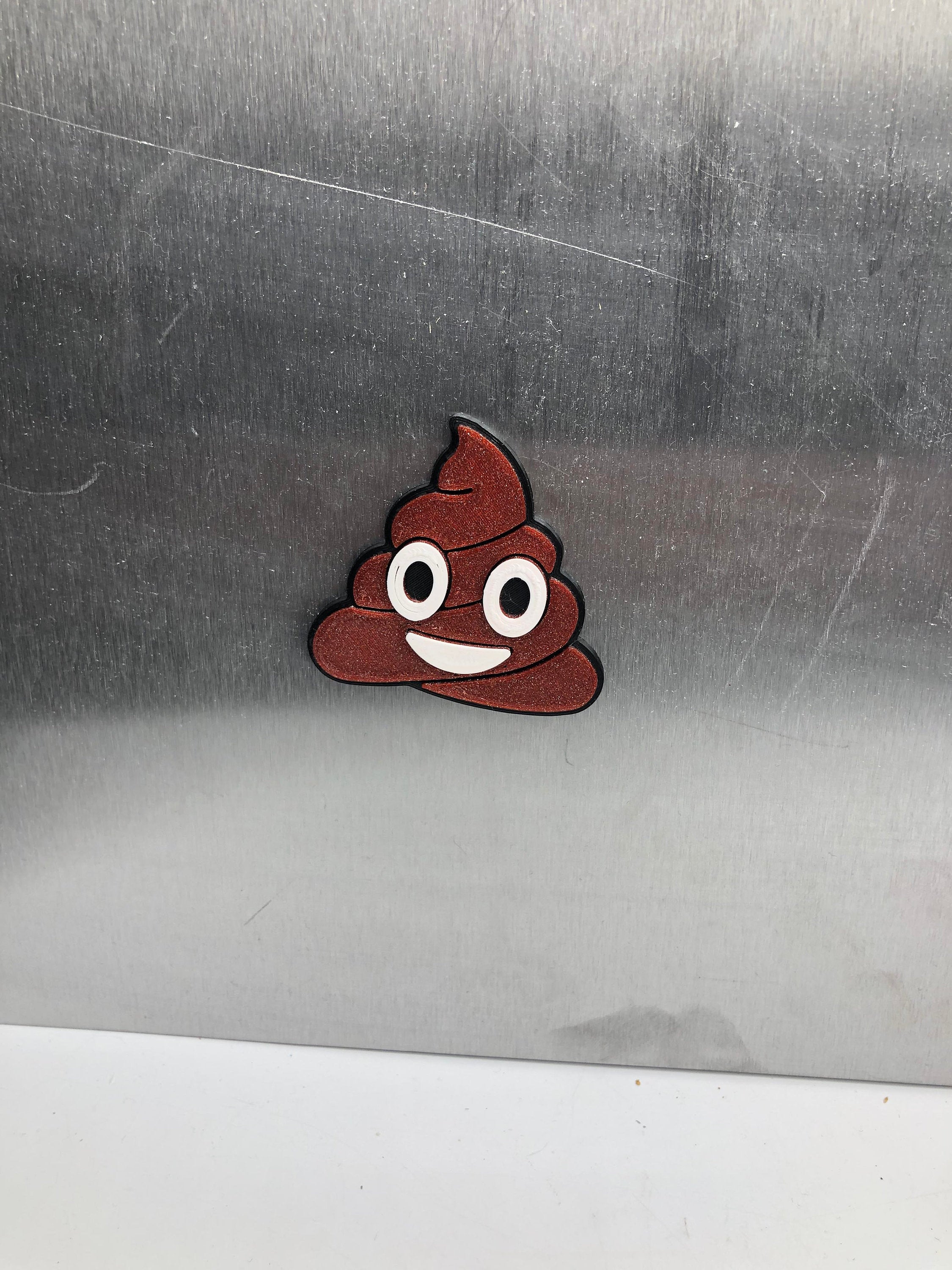 Sparkly Brown Poop Magnet / Smiling Pile Poo Magnet / Poo Shaped Magnet / Poo Shaped Fridge Magnet / Novelty Poo Magnet / Poop Joke Magnet