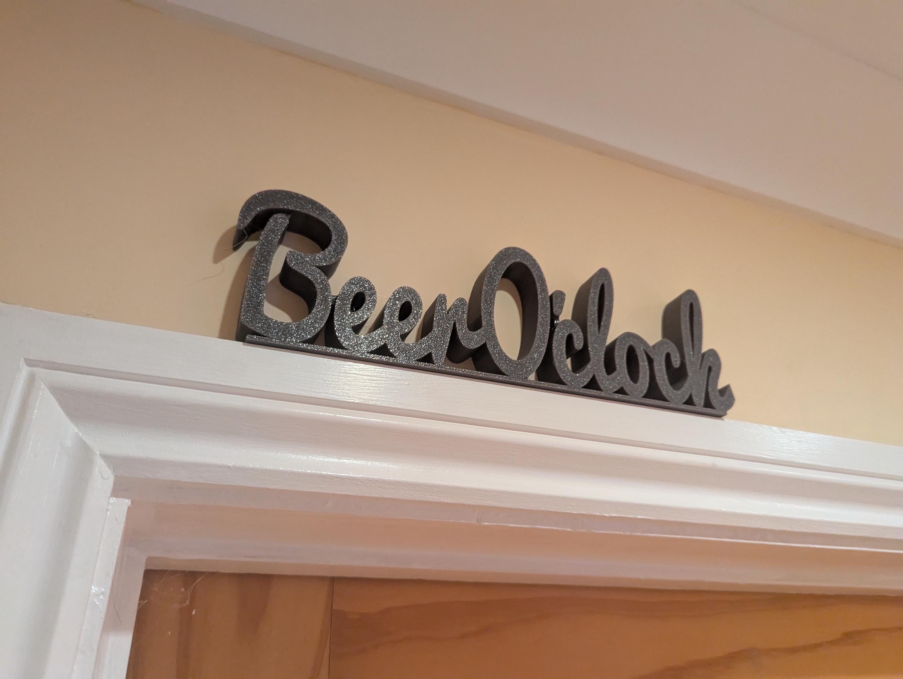 Beer O'Clock Door Sign, Beer Door Sign, Door Topper, Custom Door Sign, Beer Lover Sign, Above Door Sign, Quirky Door Sign, Fun Beer Bar Sign