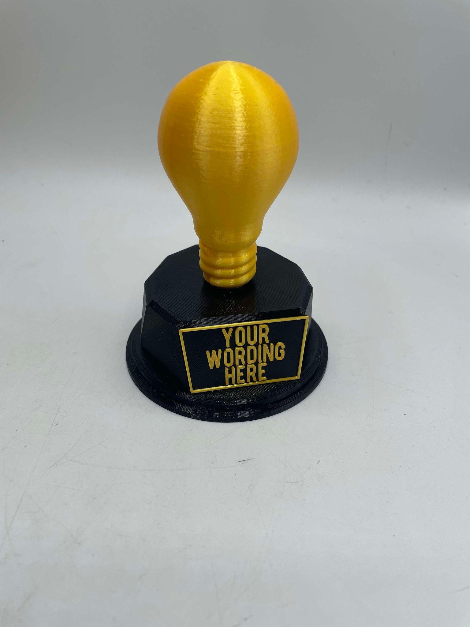 Personalised Light Bulb Trophy, Ideas Trophy, Light Bulb Award, Ideas Award, Clever Trophy, Personalised Clever Trophy, Light Bulb Moment