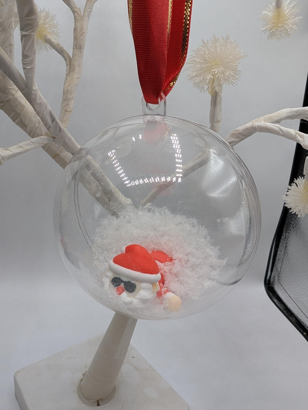 Personalized Santa Christmas Bauble: Custom Name Keepsake Tree Decoration