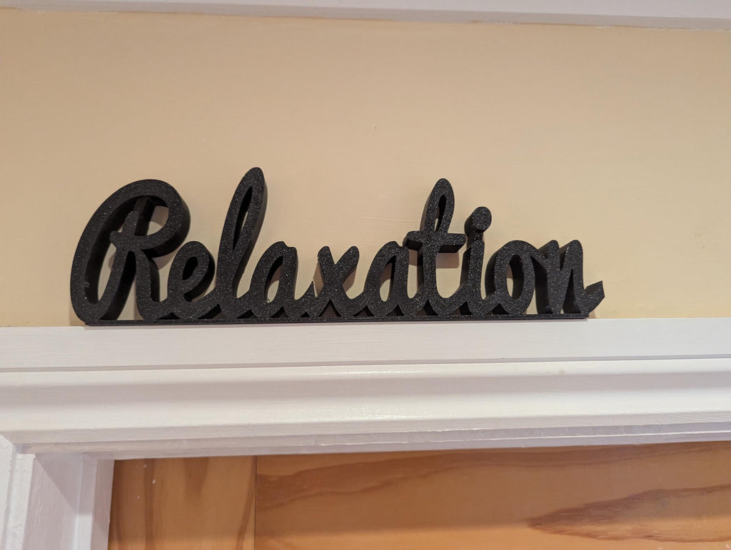 Relaxation Door Sign, Room Door Sign, Custom Door Sign, Door Topper, Home Decor, Spare Room Sign, Relaxation Door Frame Art, Relaxation Room