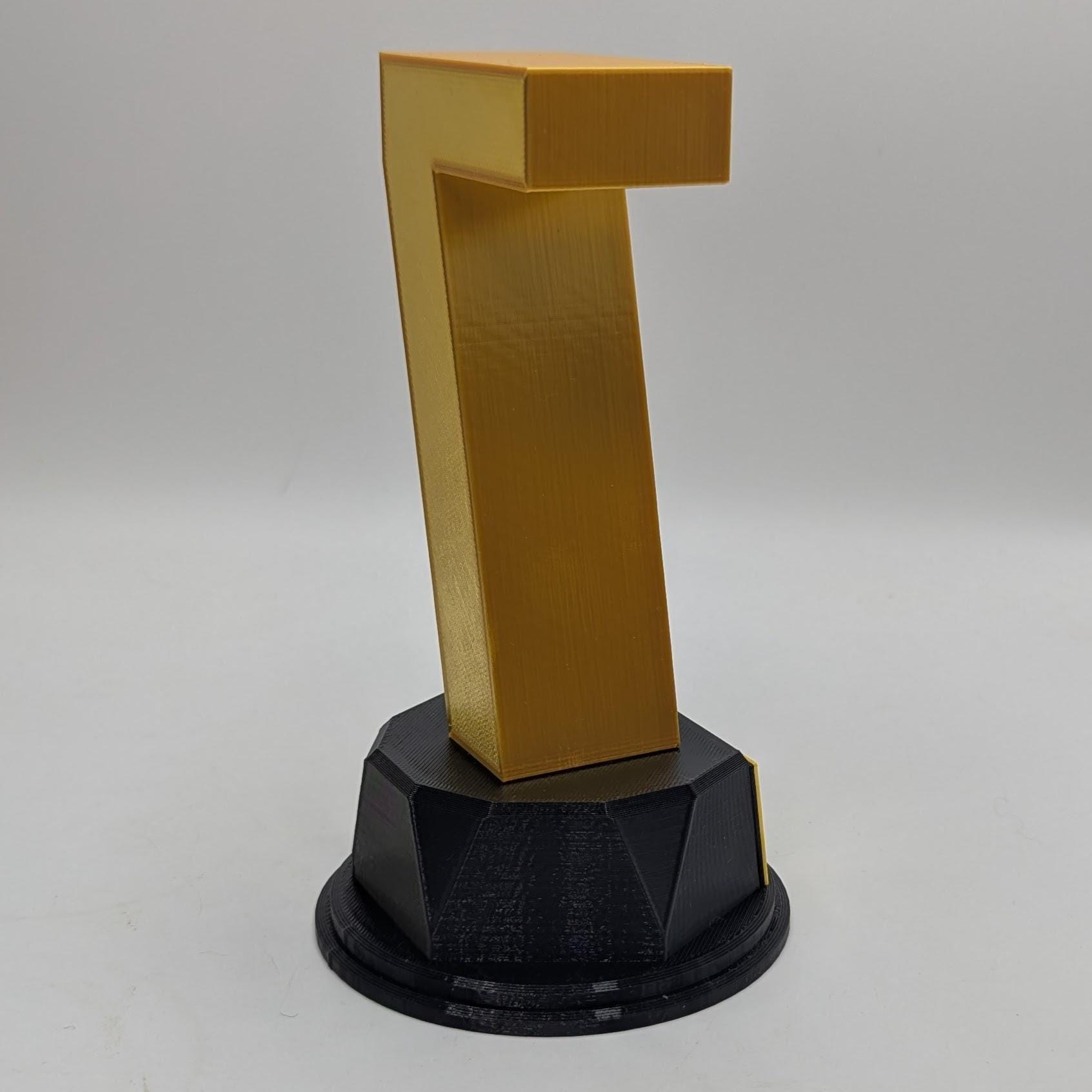 Personalised Number Trophy, Birthday Trophy Award, Custom Trophy Gift, Funny Number Award Gift, Office Trophy, 0 - 9 Number Award Trophy