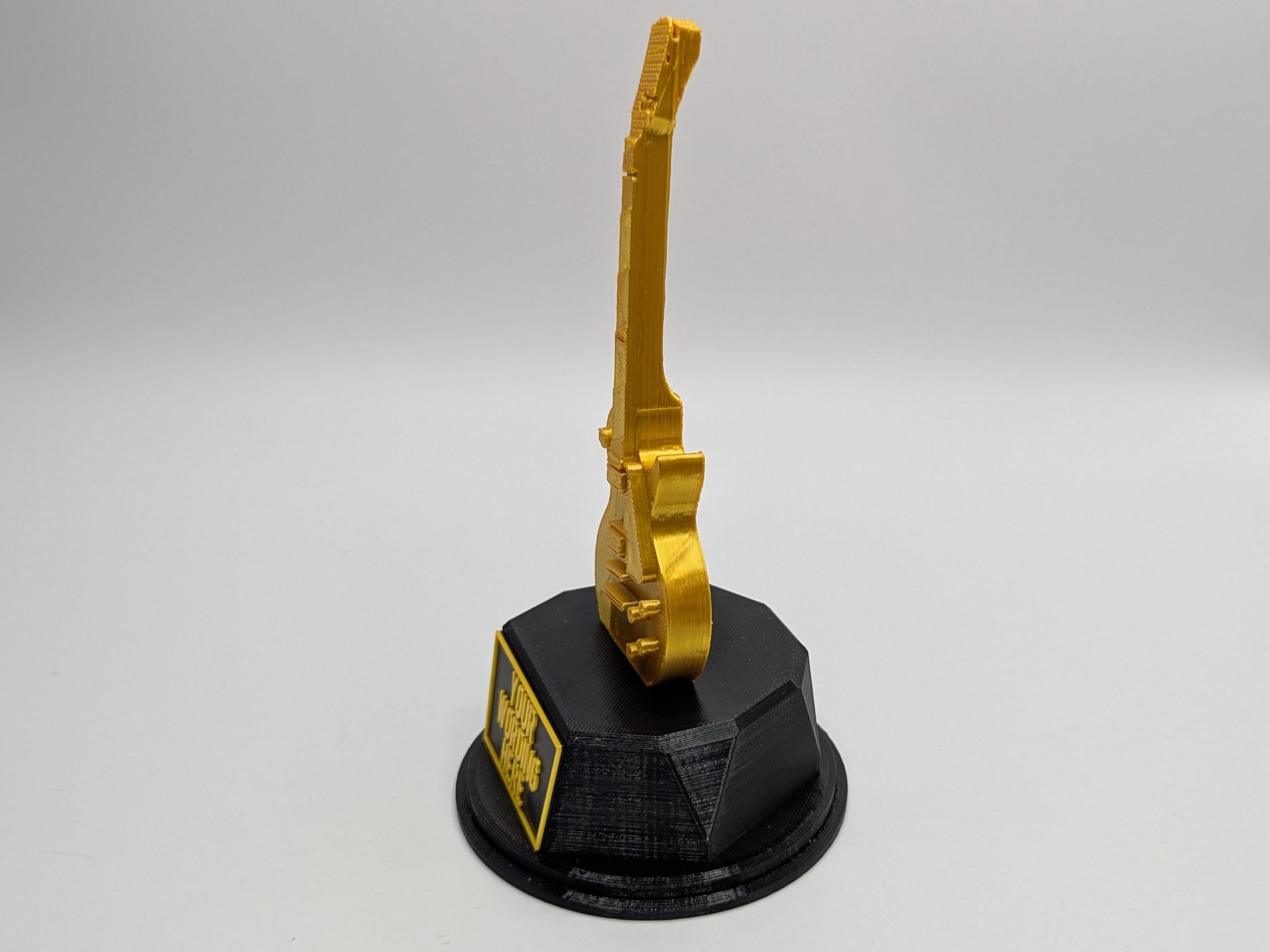 Personalised Electric Guitar Trophy, Guitar Trophy, Guitarist Award, Music Teacher Award,  Custom Trophy Gift, Guitar Player Gift, Guitarist