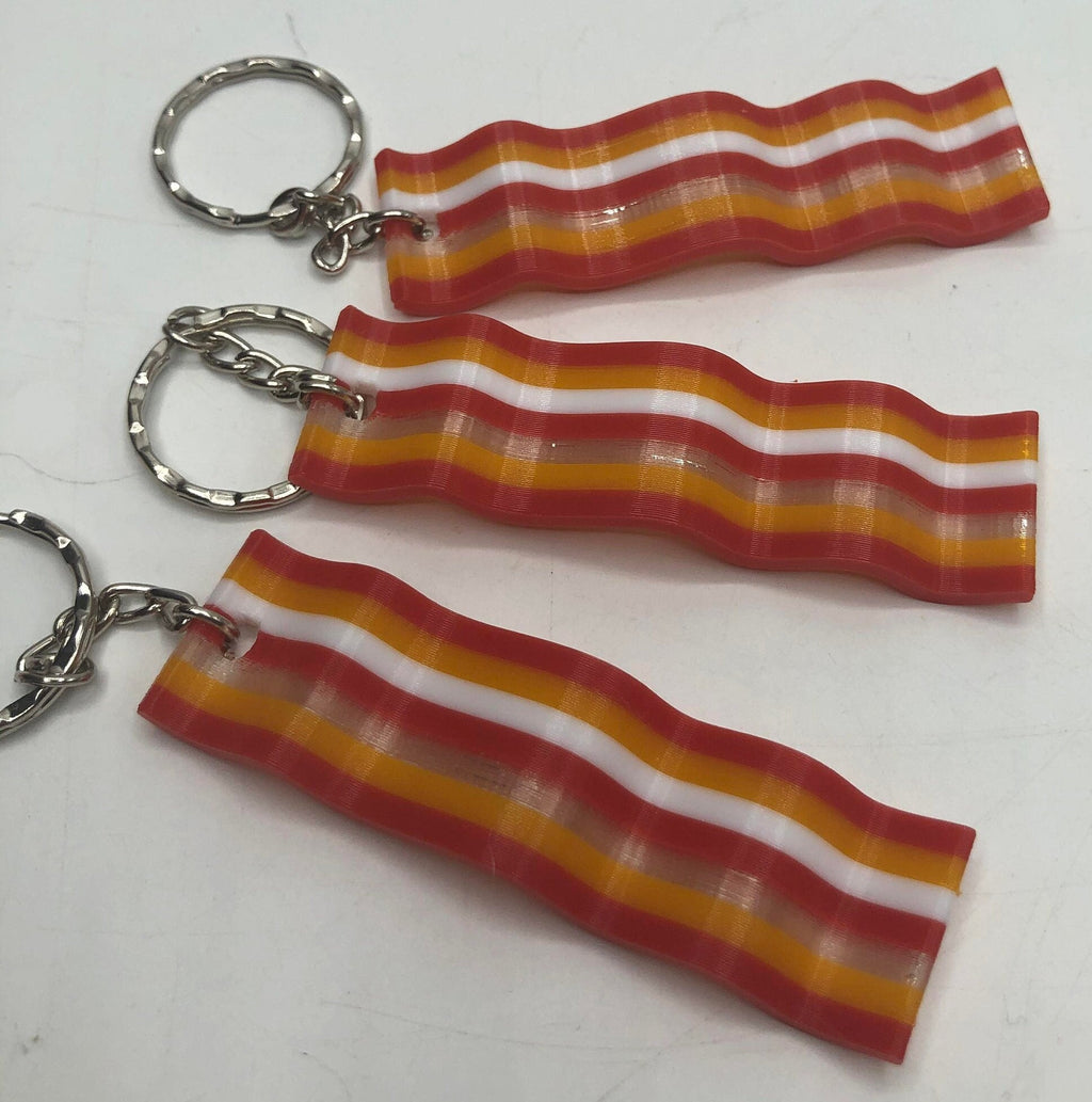 Bacon Keyring / An Ode to Bacon Keychain / Bacon Lovers Bag Tag Charm / Novelty Food Keyring / Meat Keychain / Bacon Bag Tag / Bacon Gift