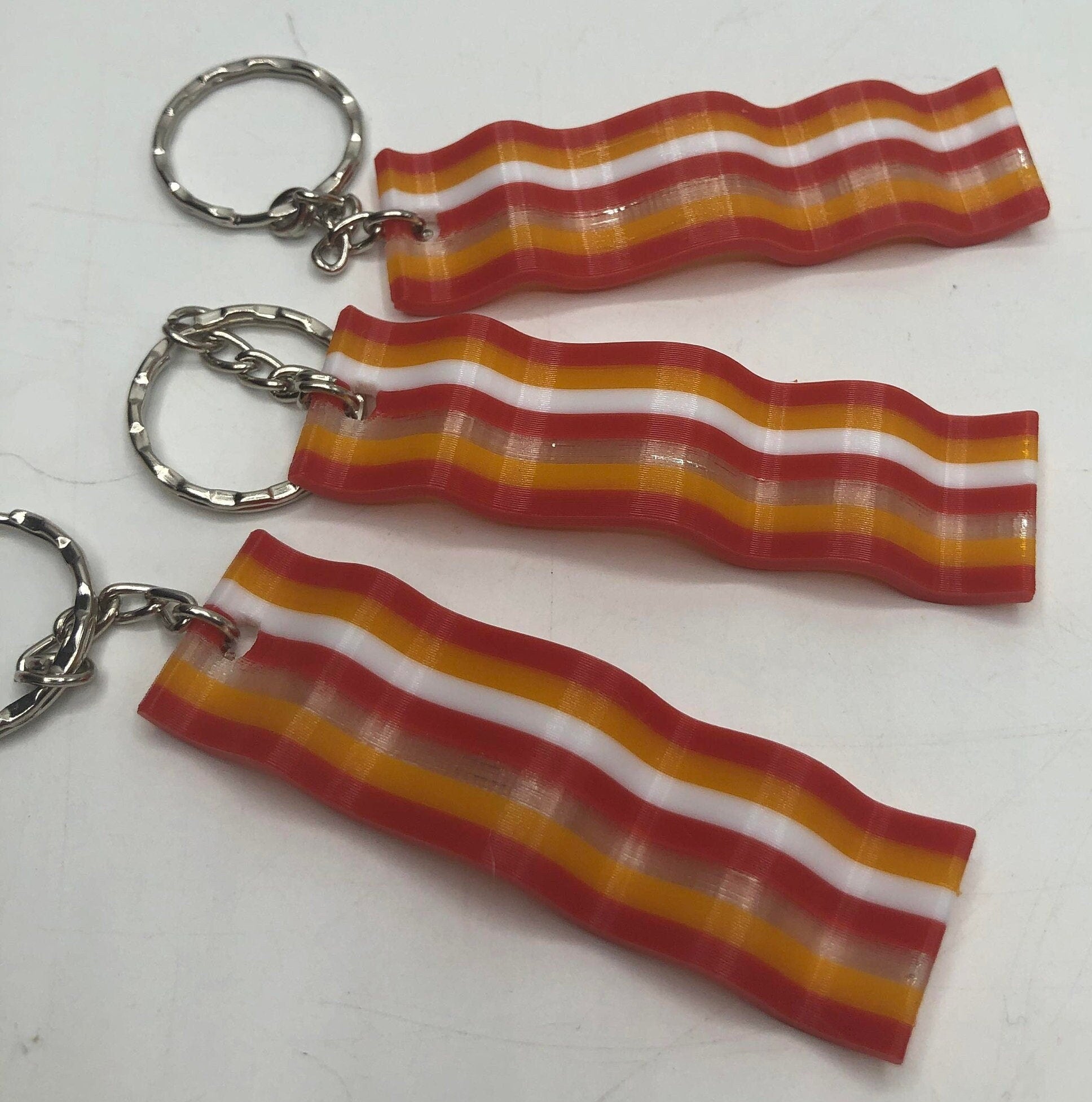 Bacon Keyring / An Ode to Bacon Keychain / Bacon Lovers Bag Tag Charm / Novelty Food Keyring / Meat Keychain / Bacon Bag Tag / Bacon Gift