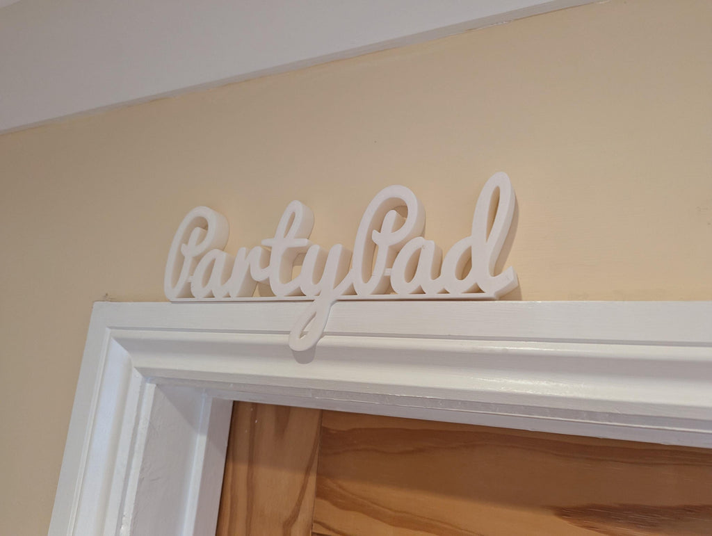 Party Pad Door Sign, Fun Door Sign, Games Room Door Sign, Door Topper, Custom Door Sign, Party Wall Sign, Above Door Sign, Quirky Door Sign