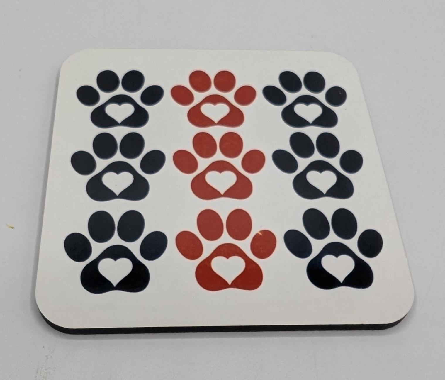 Dog Paw Print Coaster, Dog Lover Gift, Dog Mum Gift, Dog Dad Gift, Animal Coaster, Puppy Owner Gift, Gift for Dog Owner, Dog Paw Shape Gift