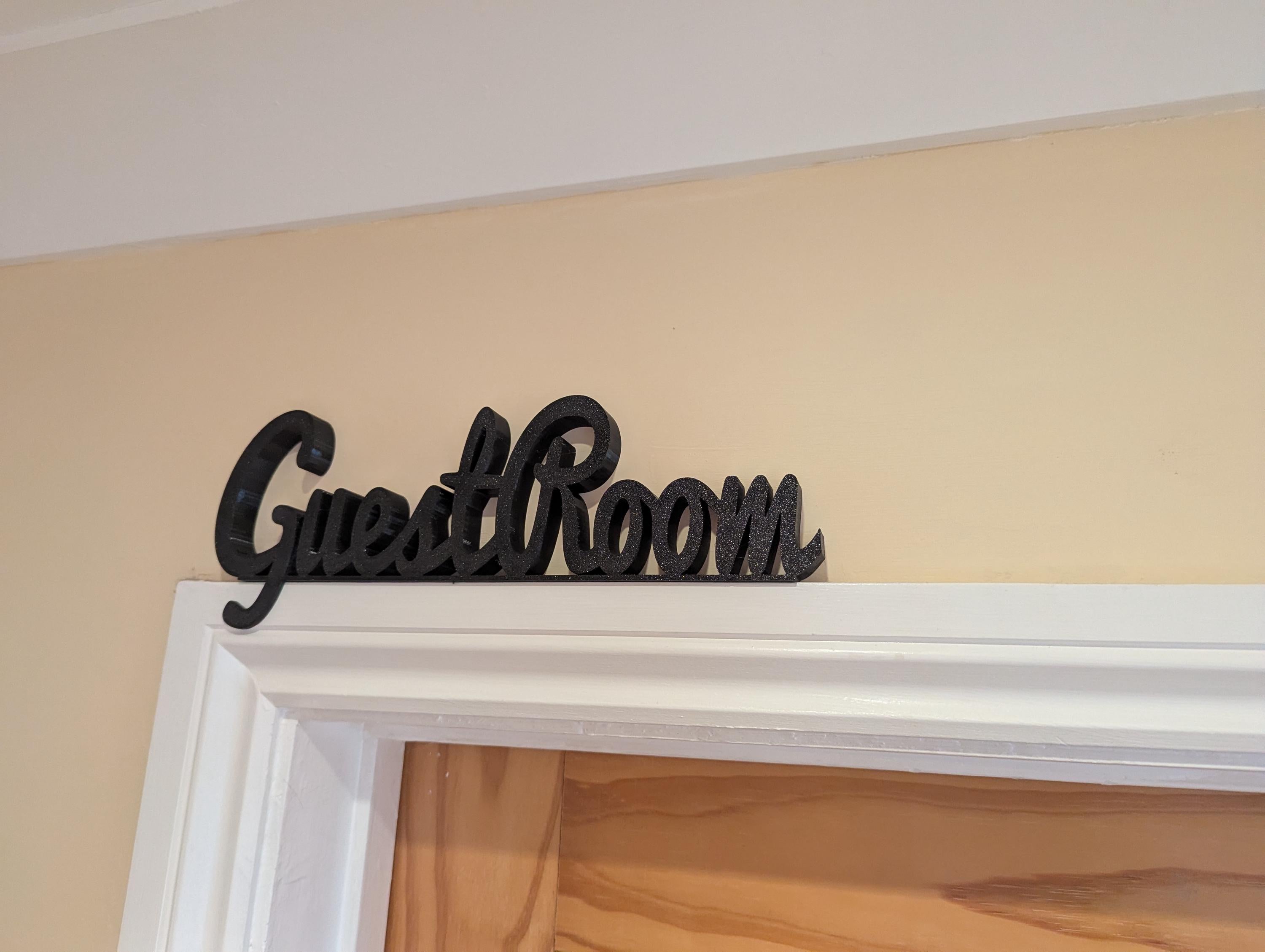 Guest Room Door Sign, Room Door Sign, Custom Door Sign, Door Topper, Home Decor, Spare Room Sign, Guest Room Door Frame Art, Guest Room Sign