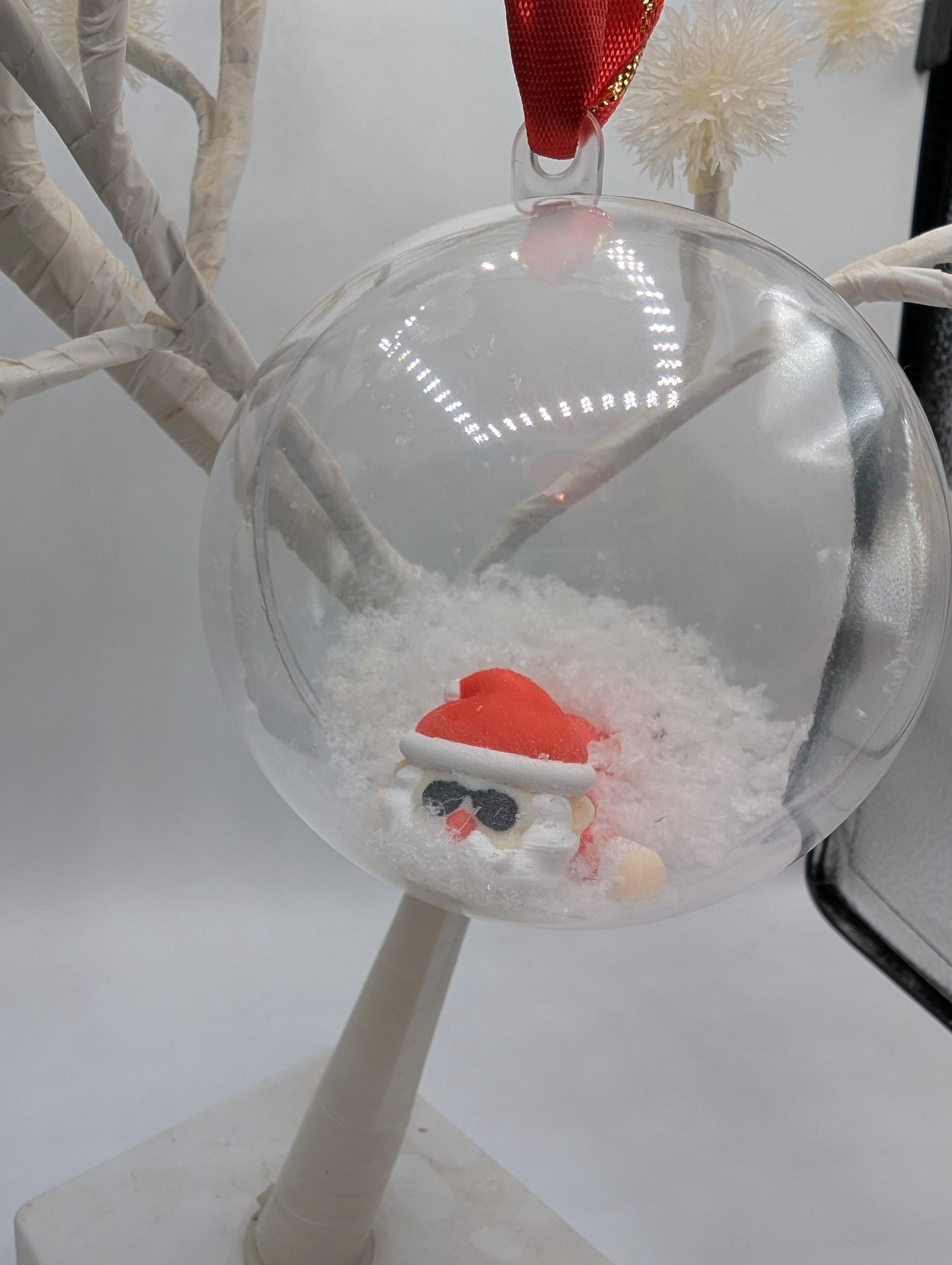 Personalized Santa Christmas Bauble: Custom Name Keepsake Tree Decoration