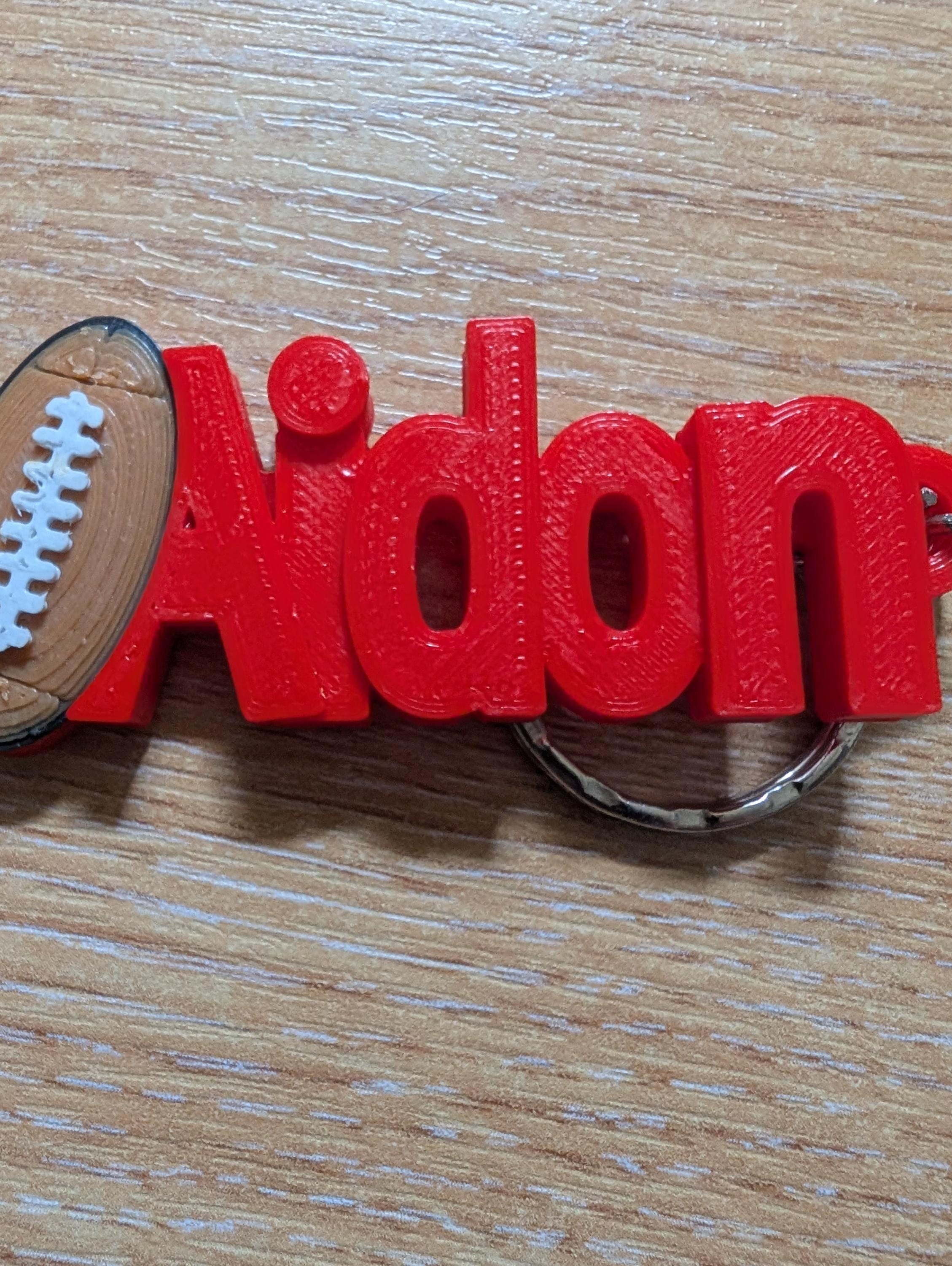 3D Printed Rugby Player Keyring: Back to School Bag Tag