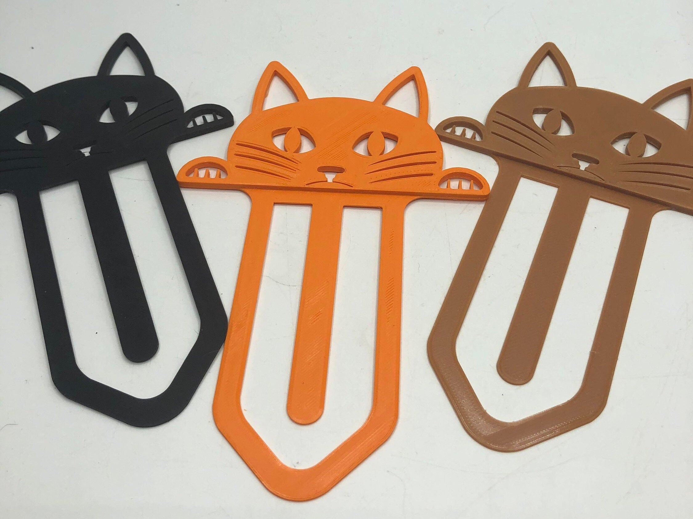 Cat Bookmark, Kitten Bookmark, Peeping Cat Bookmark, Cat Page Marker, Cat Lover Gift, Black/Ginger Cat, Under 5 Pound, Cat Stocking Filler