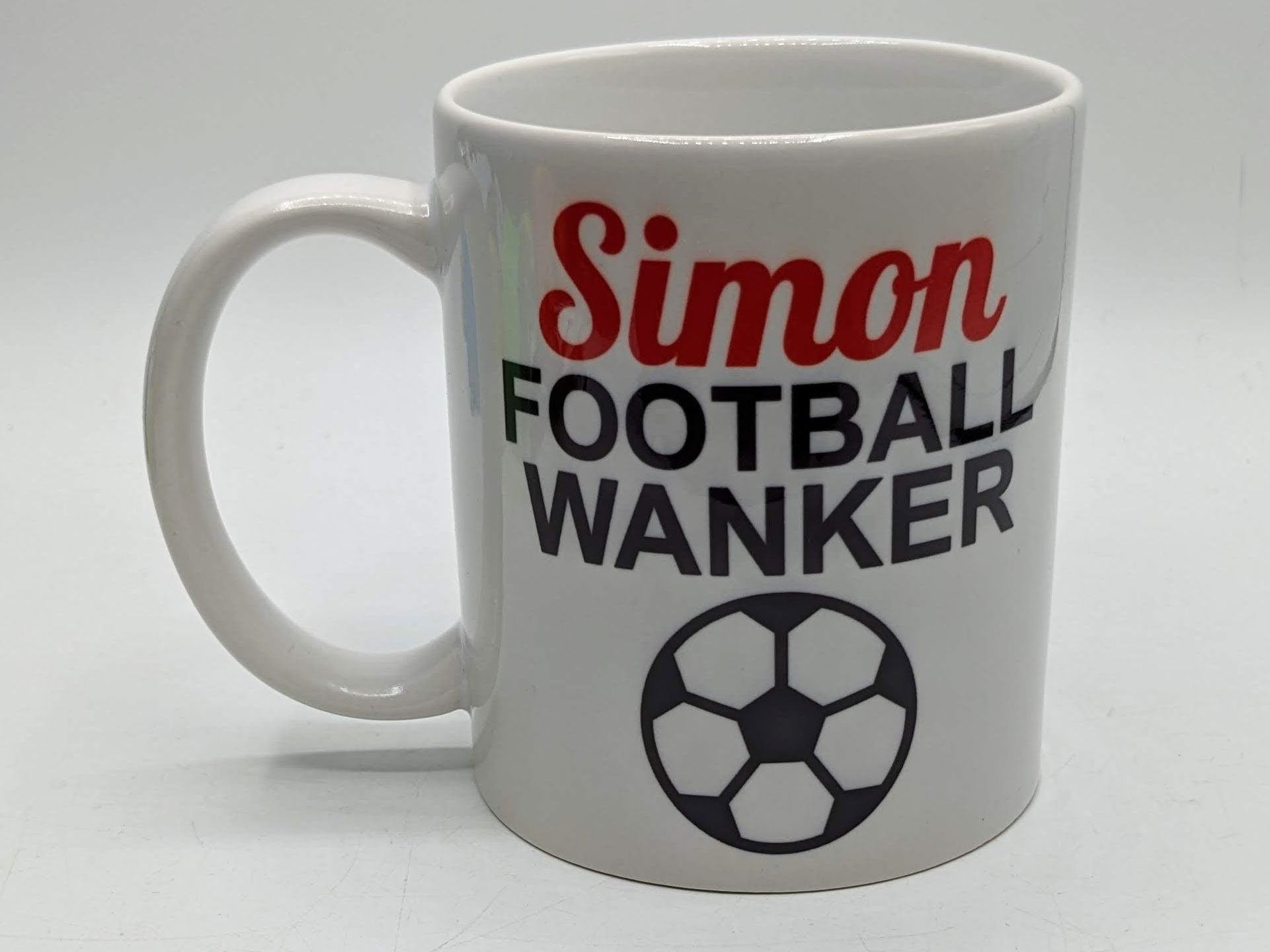 Personalised Football Wanker Mug, Gift for Football Player, Personalised Football Gift, Funny Football Mug, Joke Football Gift, Soccer Gift