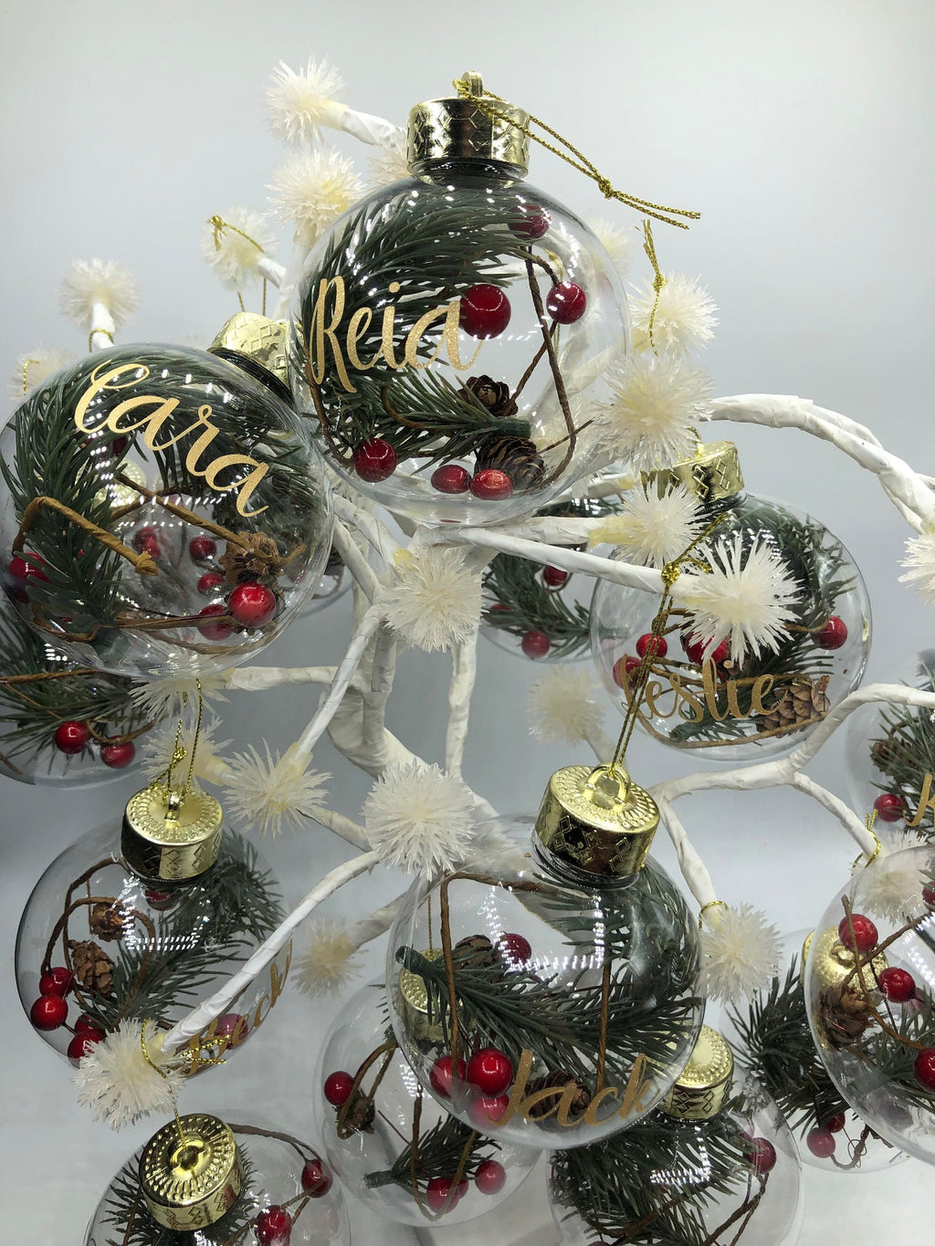 Personalised Christmas Bauble, Woodland Christmas Bauble, Tree Personalised Decoration, Name Bauble, Personalised Christmas Ornament, Berry