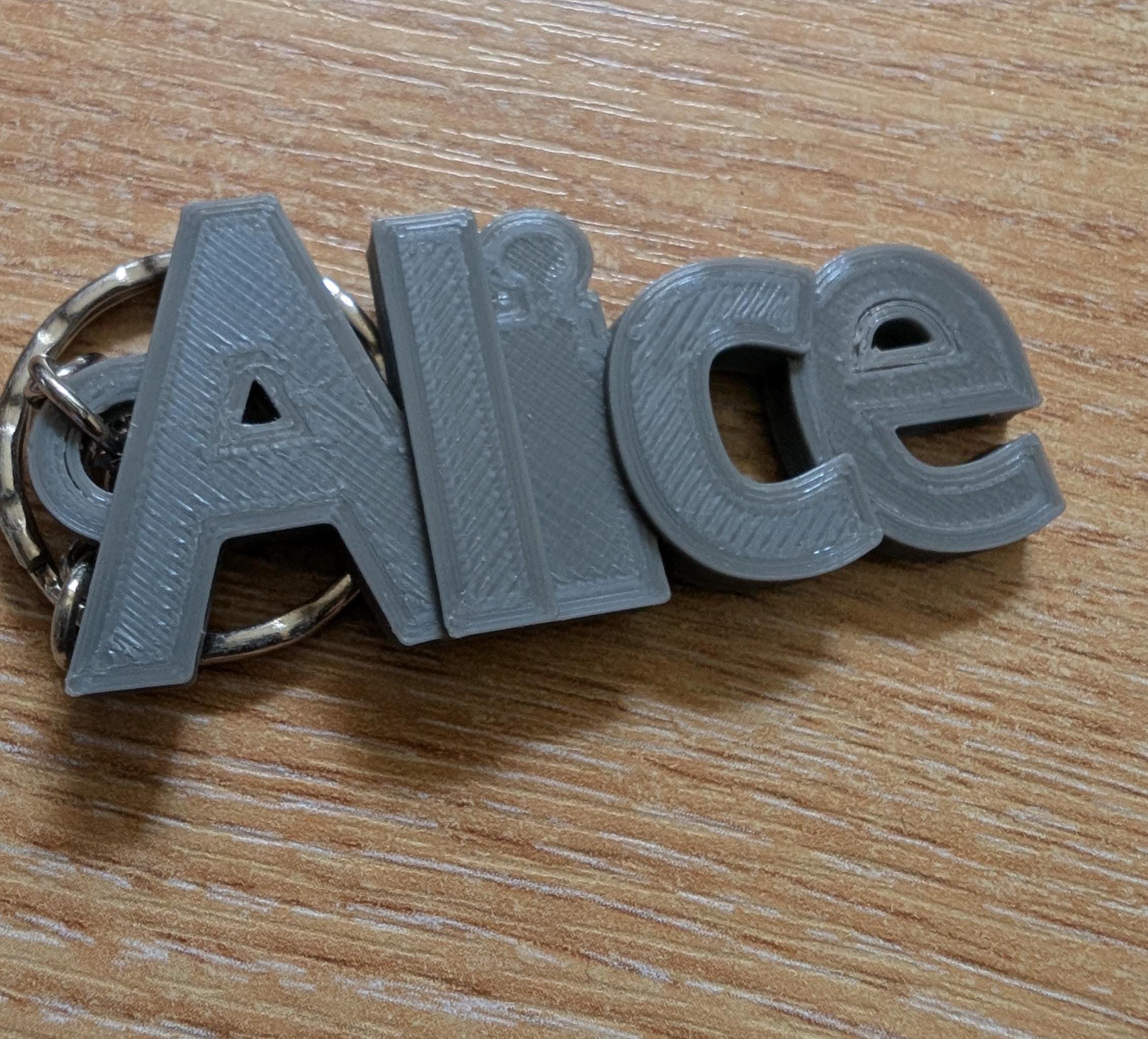 Back to School Keyring, Personalised Keyring, Party Bag Filler, Under 5 Pound Gift, Personalized Keychain, Small Personalised Gift, 3D Name