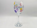 Personalised Wine Glass, Personalised Flower Glass, Gift for her, Mother's Day Gift, Gin Flower Glass, Prosecco Flower Glass, Daisy Flower