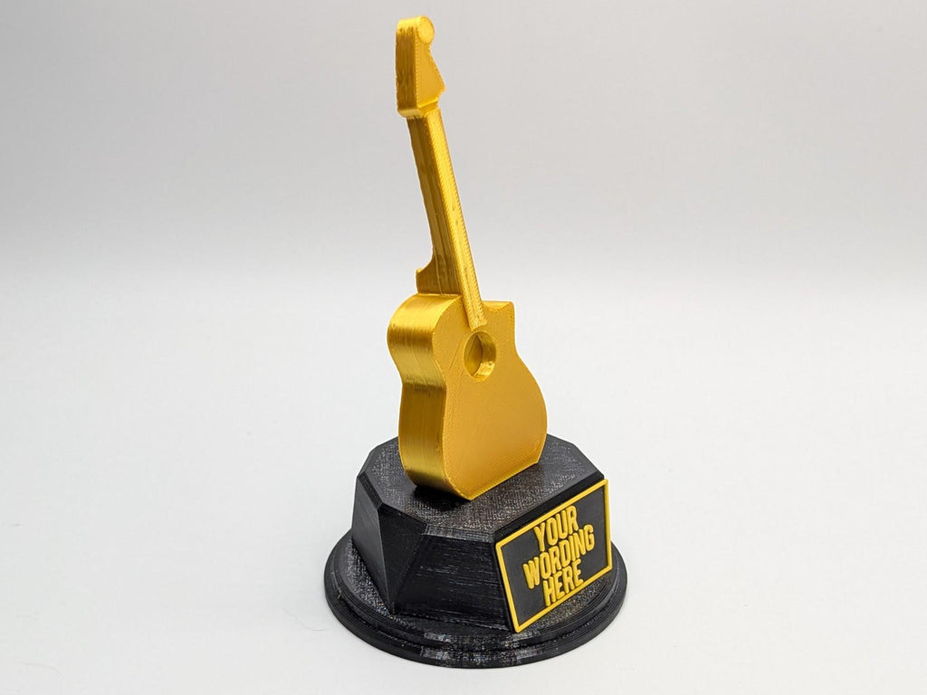 Personalised Acoustic Guitar Trophy, Guitar Trophy, Guitarist Award, Music Teacher Award,  Custom Trophy Gift, Guitar Player Gift, Guitarist