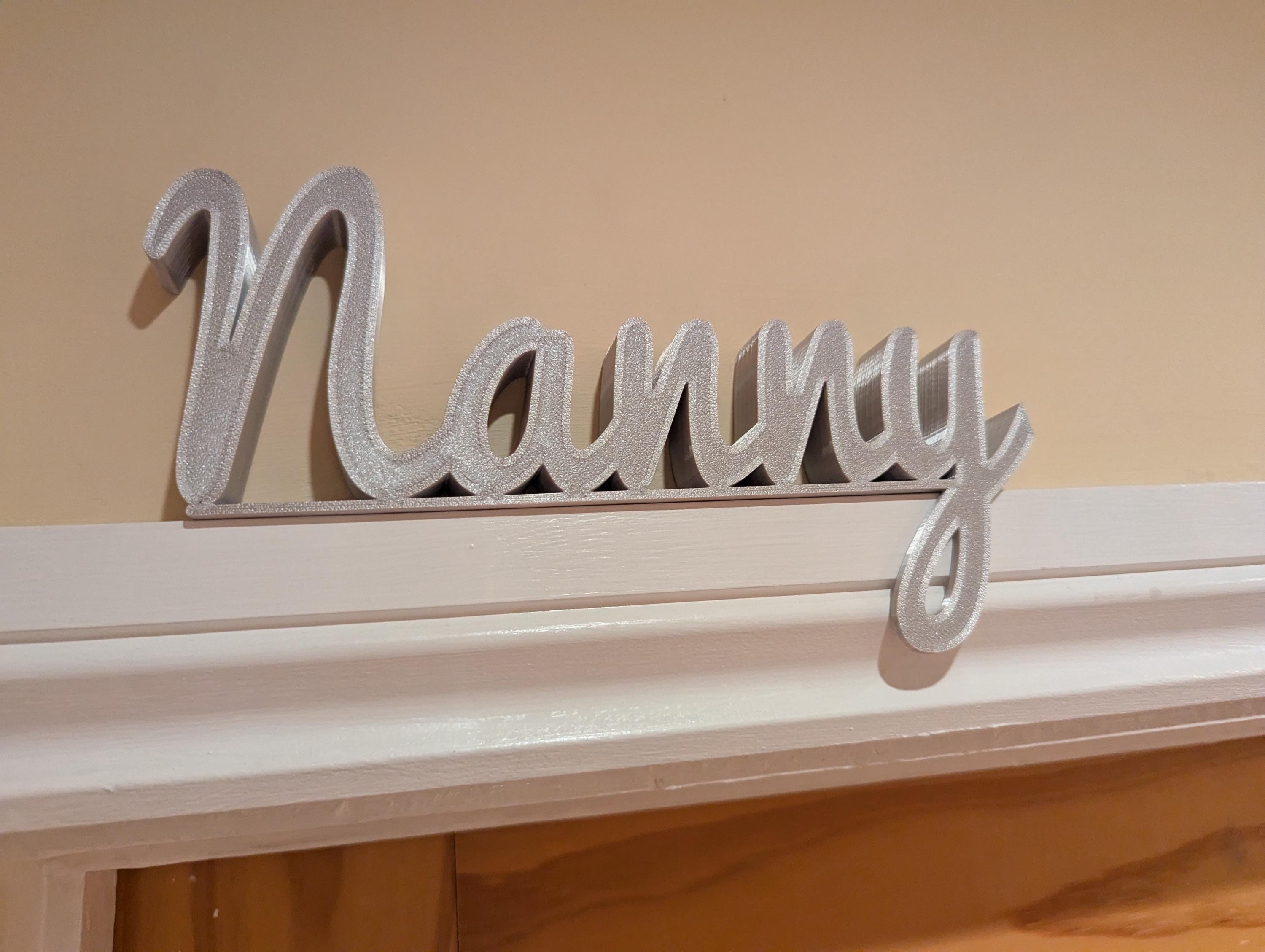 Nanny Door Sign, Nanny Above Door Sign, Door Topper, Custom Door Sign, Quirky Sign, Gift for Nanny, Nanny Room Sign, Birthday Gift for Nanny