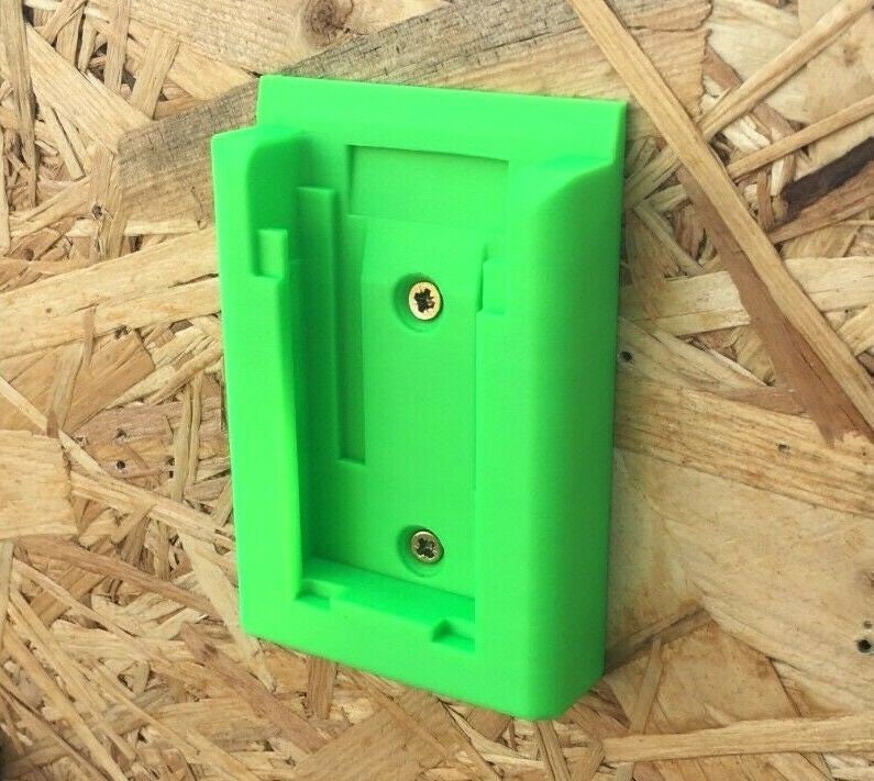 Wall Mount for Stanley Fatmax 18v Batteries / Wall or Undershelf + Colour Choice / Stanley Famax 18v Battery Wall Mount / Battery Holder