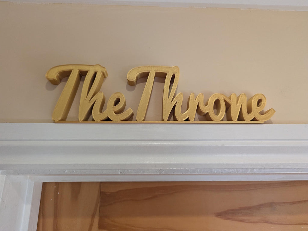 The Throne Door Sign, The Throne Door Topper, Toilet Door Sign, Bathroom Door Sign, Custom Door Sign, Restroom Door Sign, Quirky Door Sign