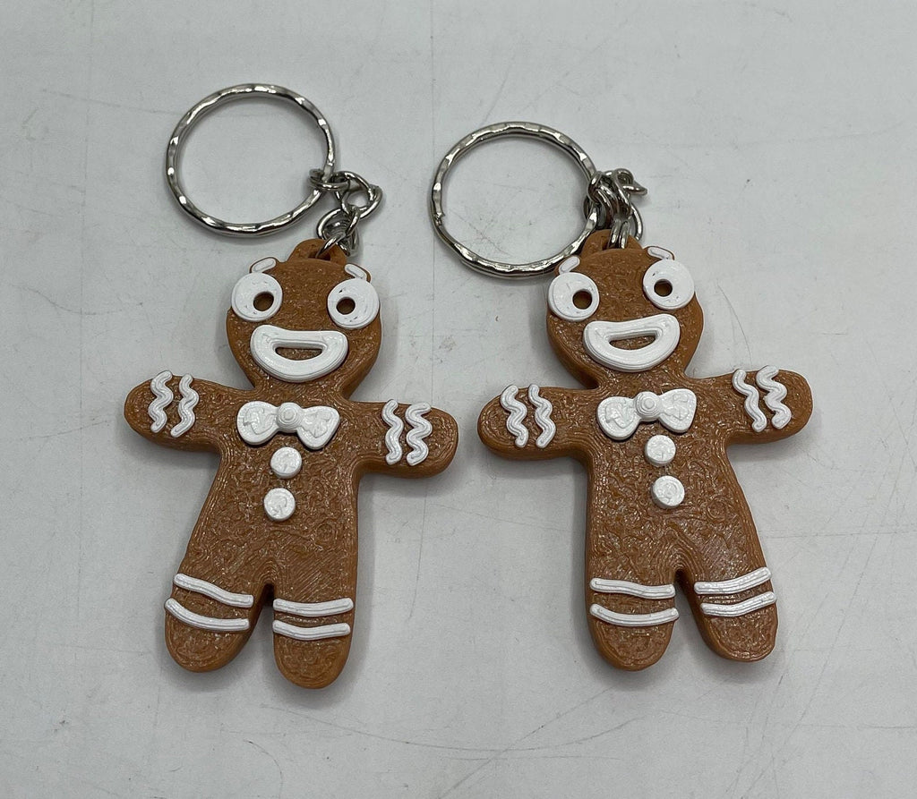 Gingerbread Man Keychain / Cute Gingerbread Man Keyring / Gingerbread Bag Tag Charm / Gingerbread Keyring Stocking Filler / Christmas Gift